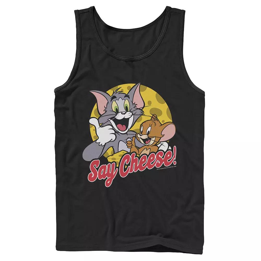 Men's Tom And Jerry Say Cheese Portrait Tank Top,  Product Image