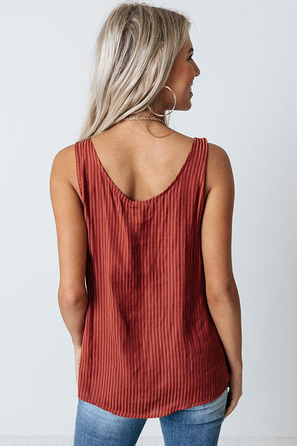 New To Love Satin Top In Rust Product Image