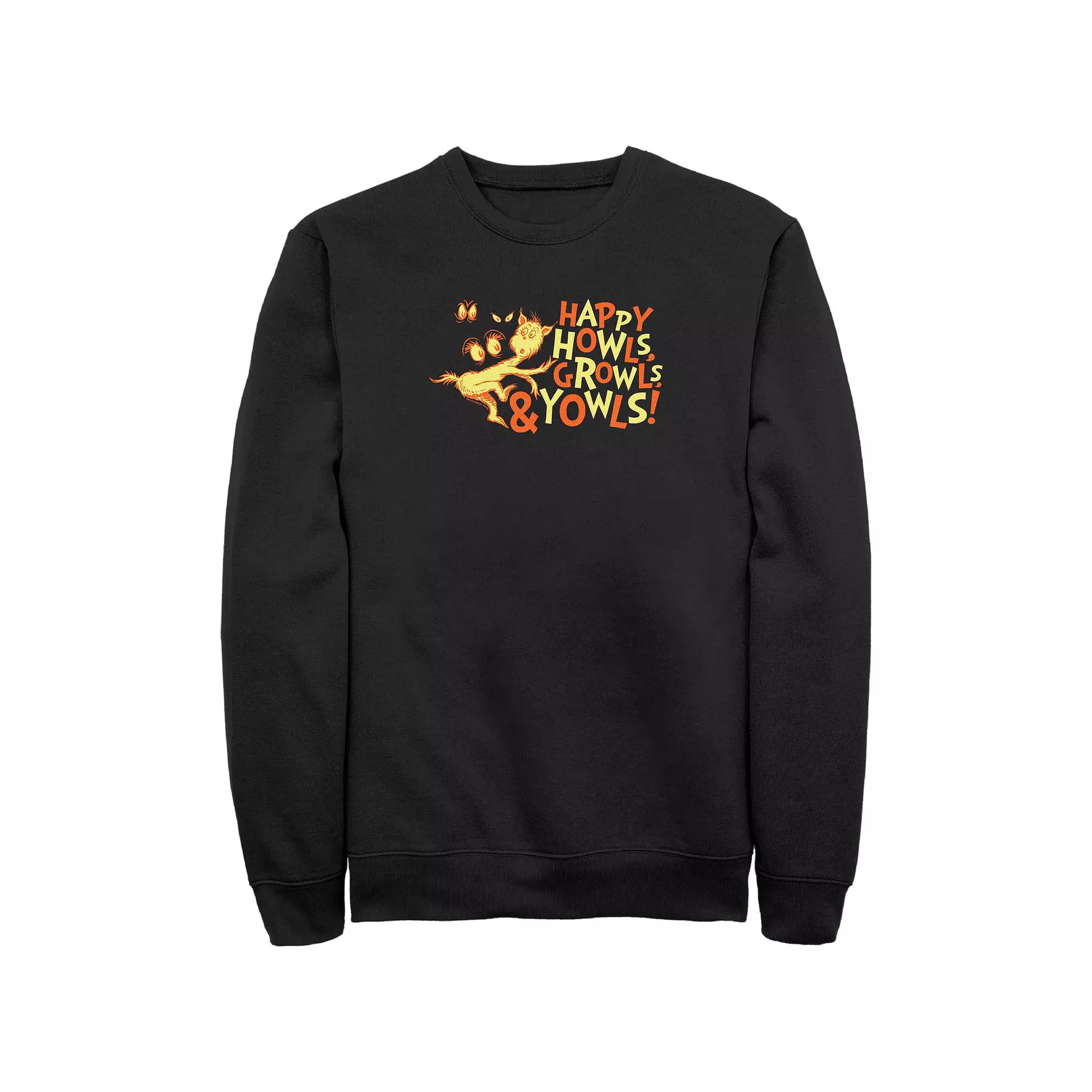 Men's Dr. Seuss Happy Howls Growls And Youwls Graphic Fleece,  Product Image