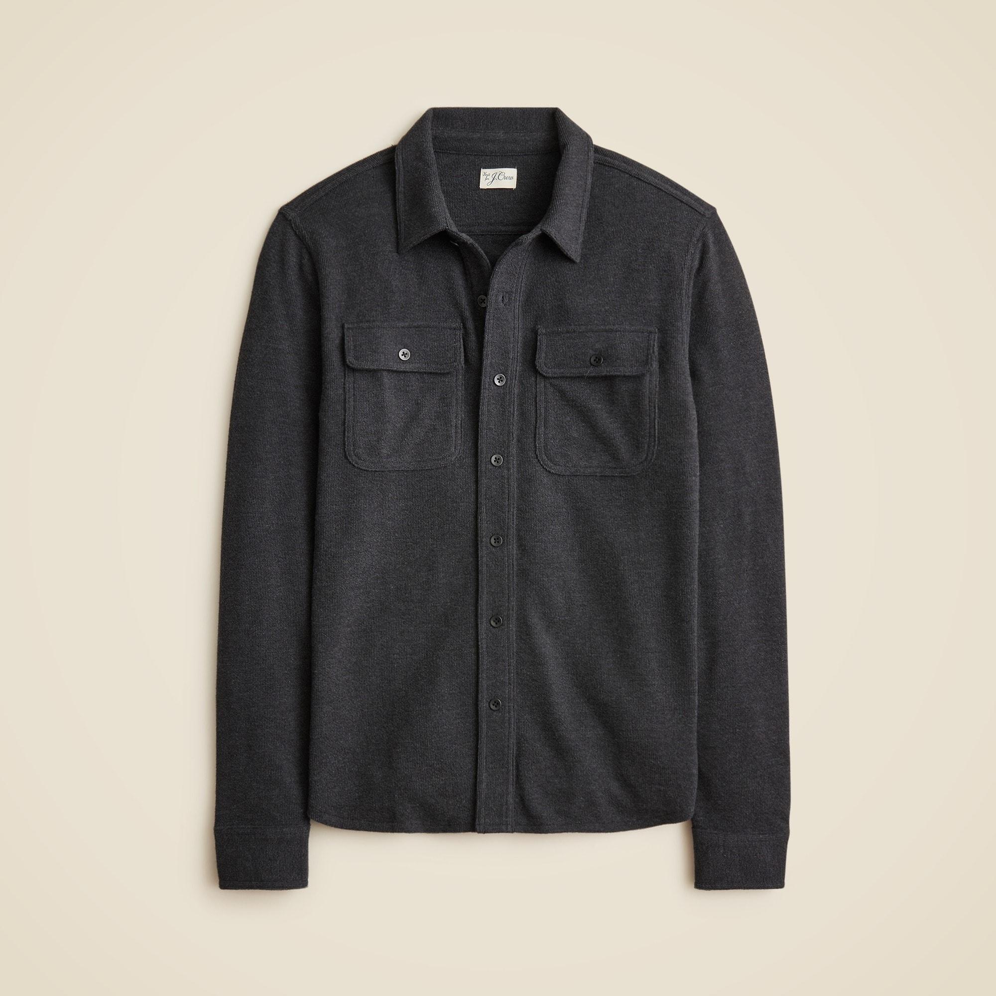 Long-sleeve textured sweater-tee shirt Product Image