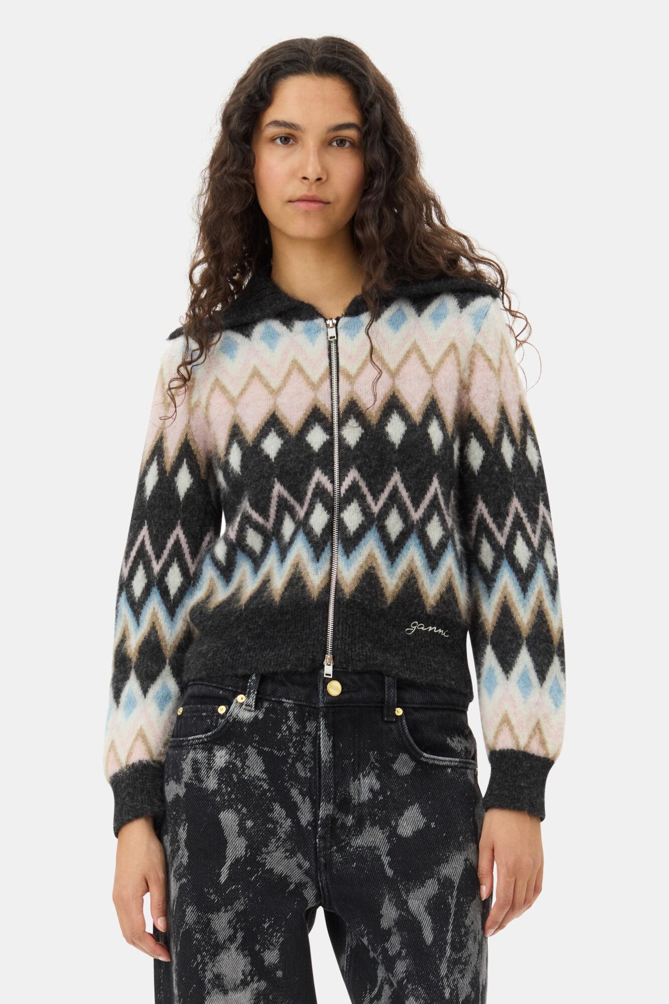 Multicolor Fine Brushed Alpaca Cardigan Product Image