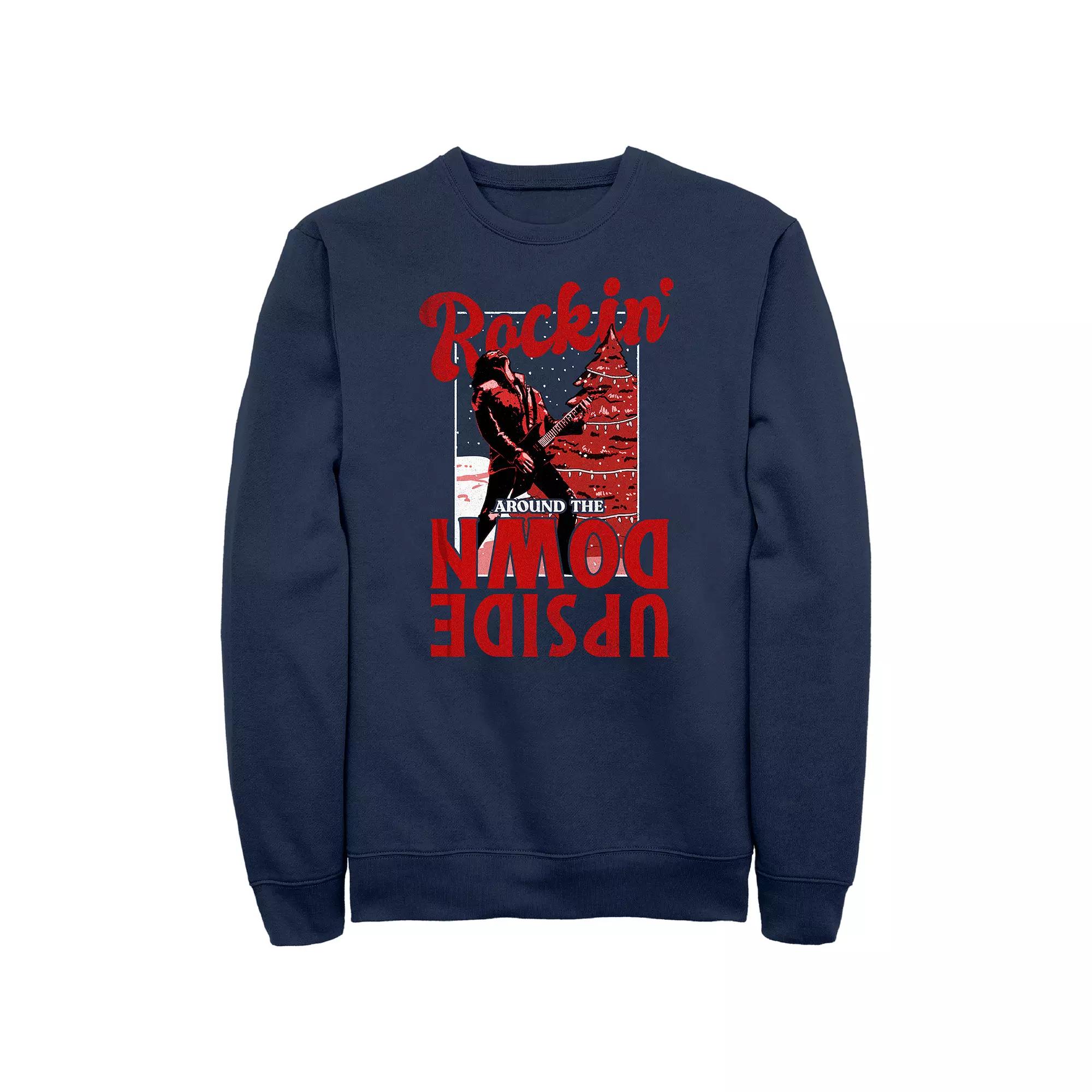 Men's Stranger Things Rockin' Around The Upside Down Graphic Fleece,  Product Image