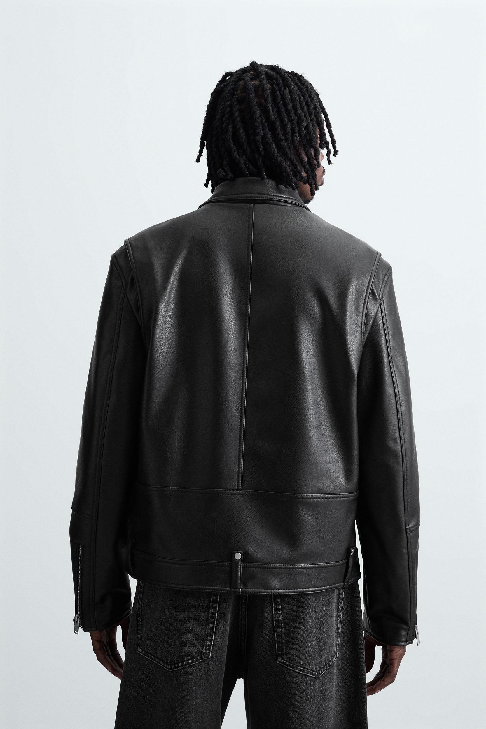 FAUX LEATHER BIKER JACKET Product Image