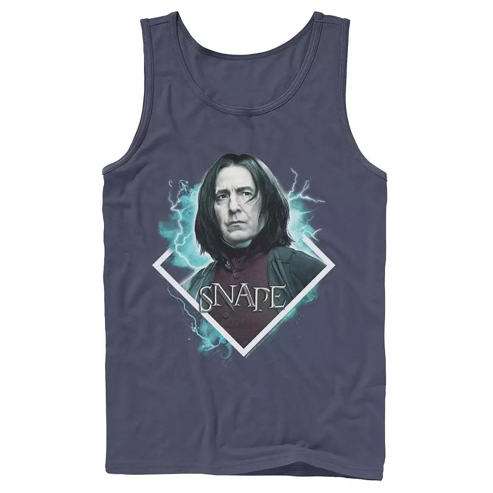 Men's Harry Potter Snape Blue Lightning Character Portrait Graphic Tank Top,  Product Image
