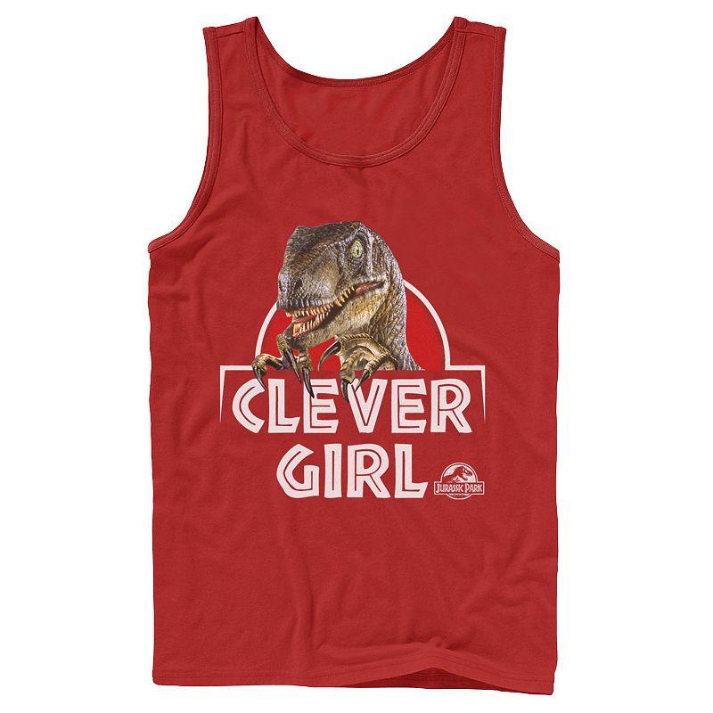 Men's Jurassic Park Velociraptor Real Clever Tank Top,  Product Image