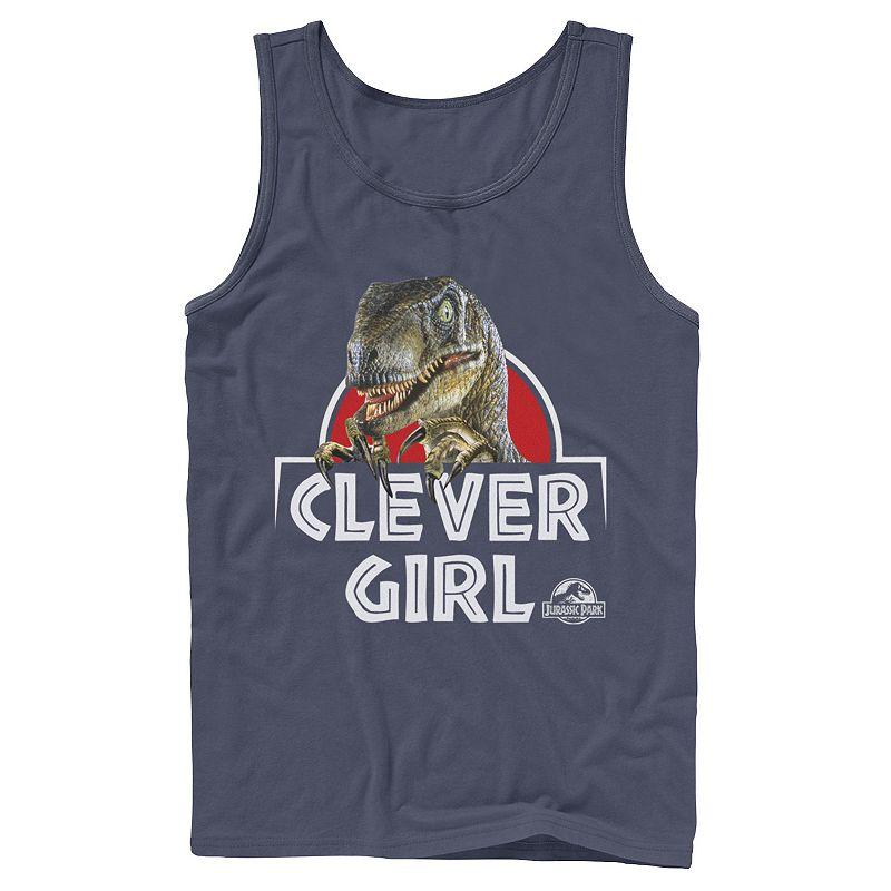Men's Jurassic Park Velociraptor Real Clever Tank Top,  Product Image