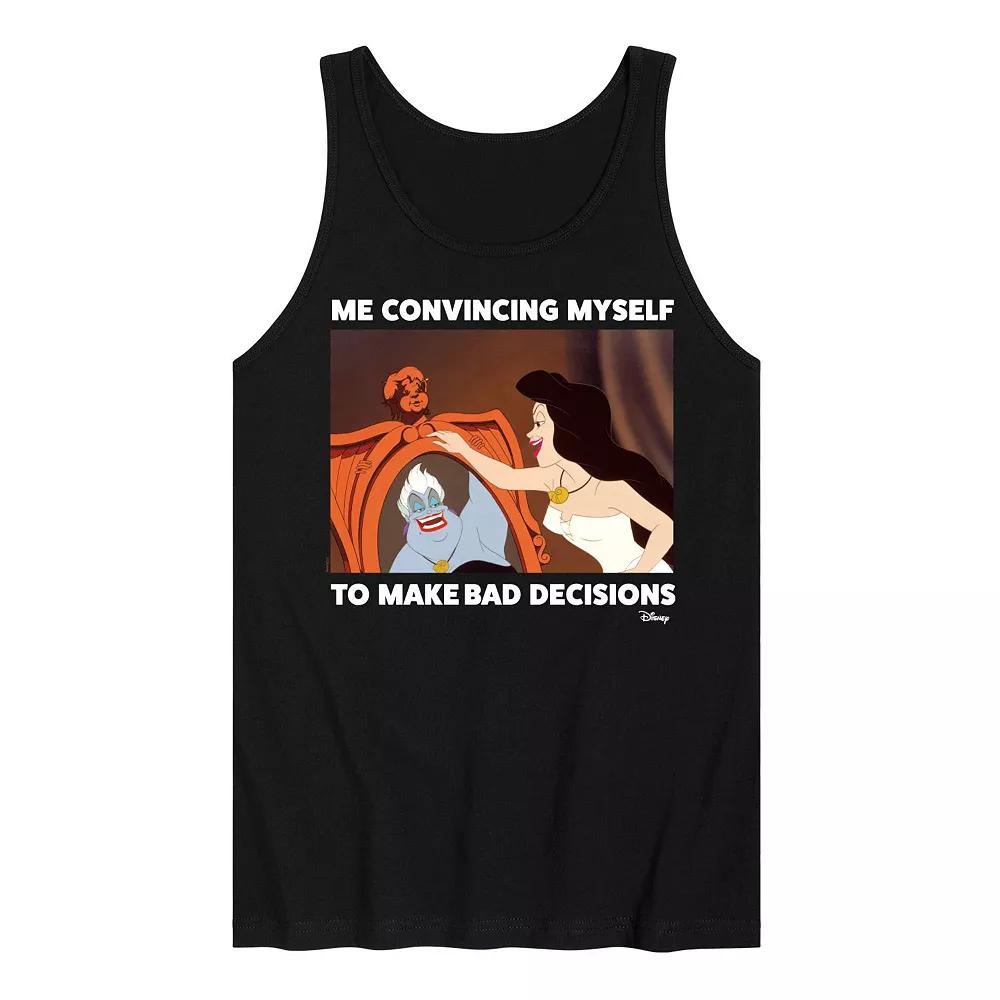 Disney Villains Men's Ursula Bad Decisions Graphic Tank Top,  Product Image