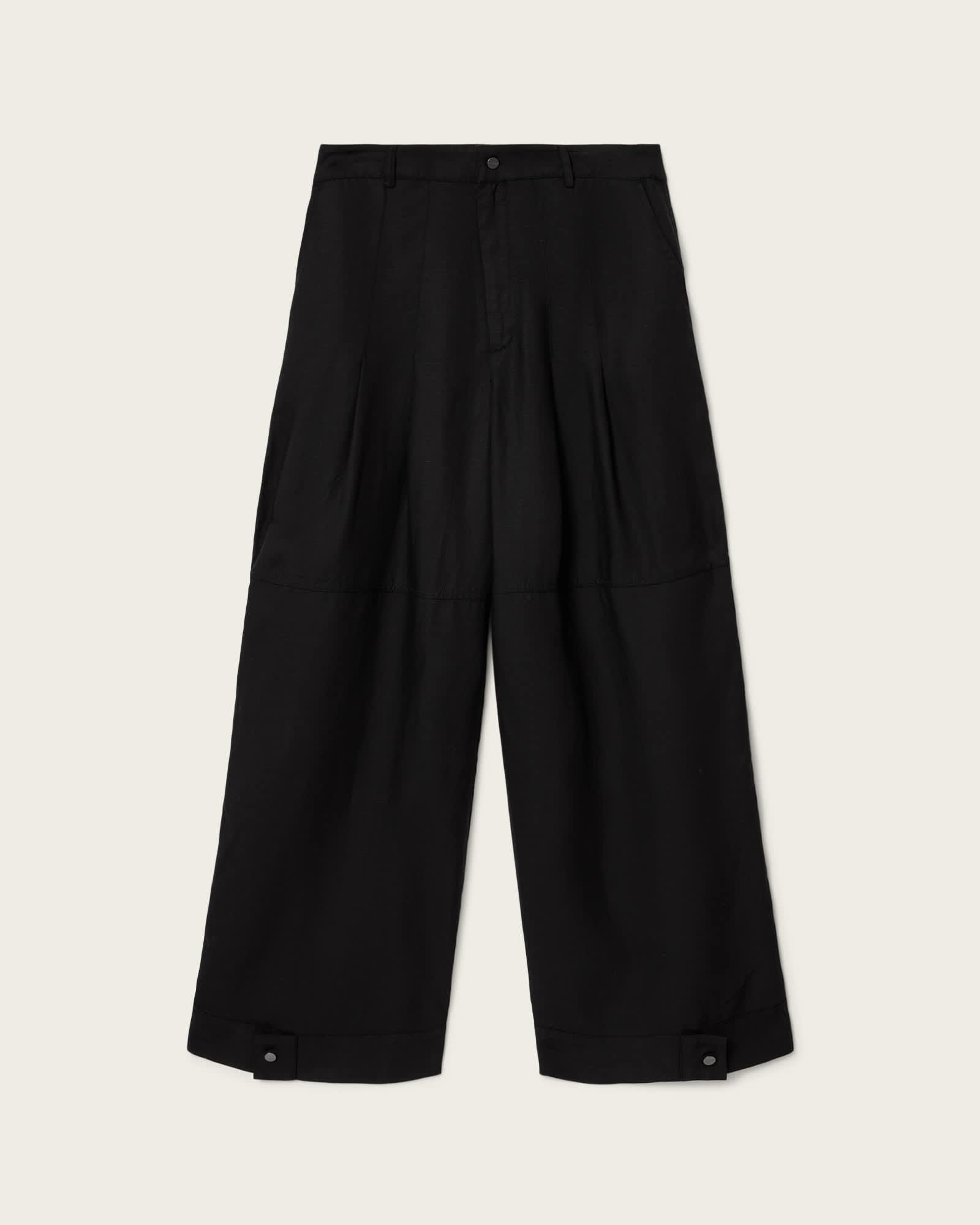 Sherell Barrel Leg Pants Black | ALLSAINTS US Product Image