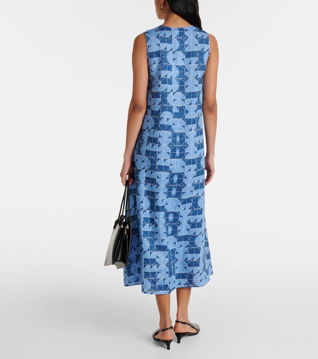 Max Mara Urlo Printed Linen Midi Dress Product Image