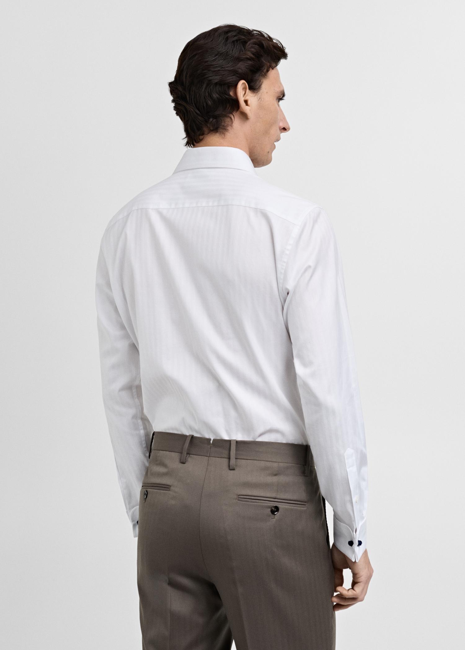 100% cotton slim-fit suit shirt - Men | MANGO USA Product Image