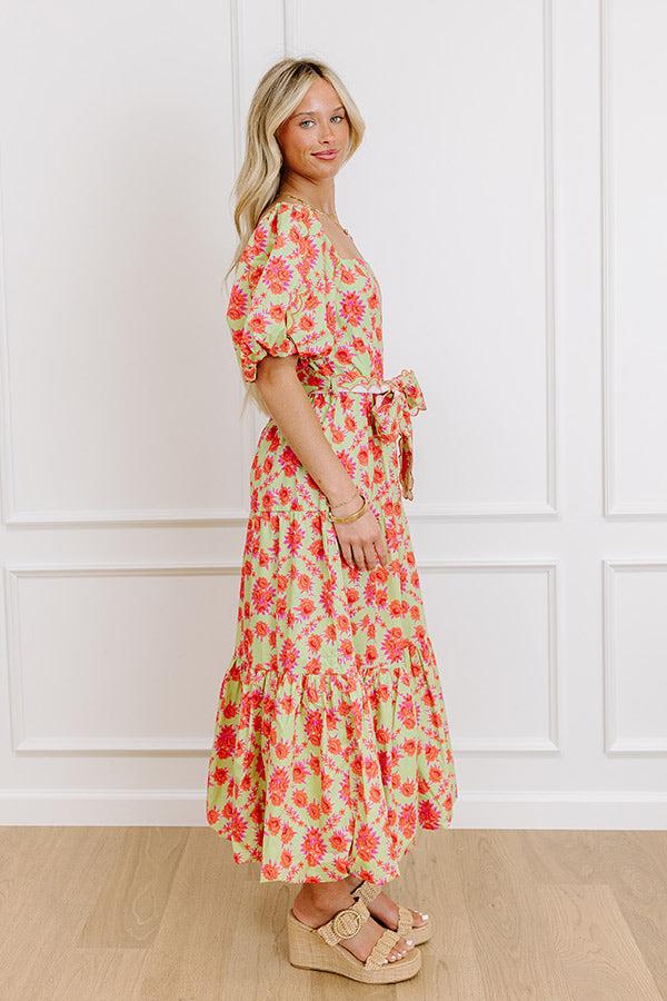 Sweet Skies Floral Midi Dress Product Image