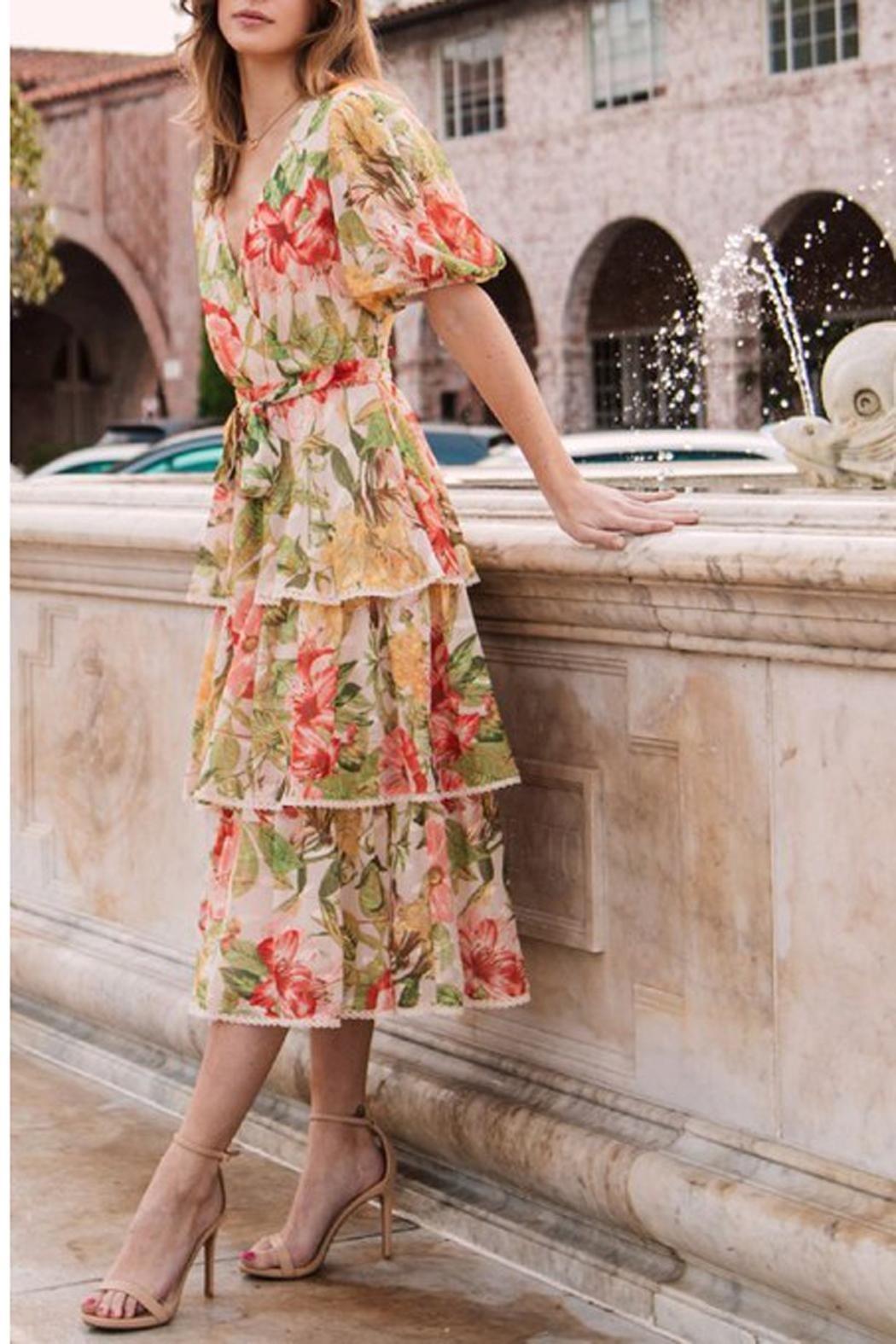 Floral Puffsleeve Dress Product Image