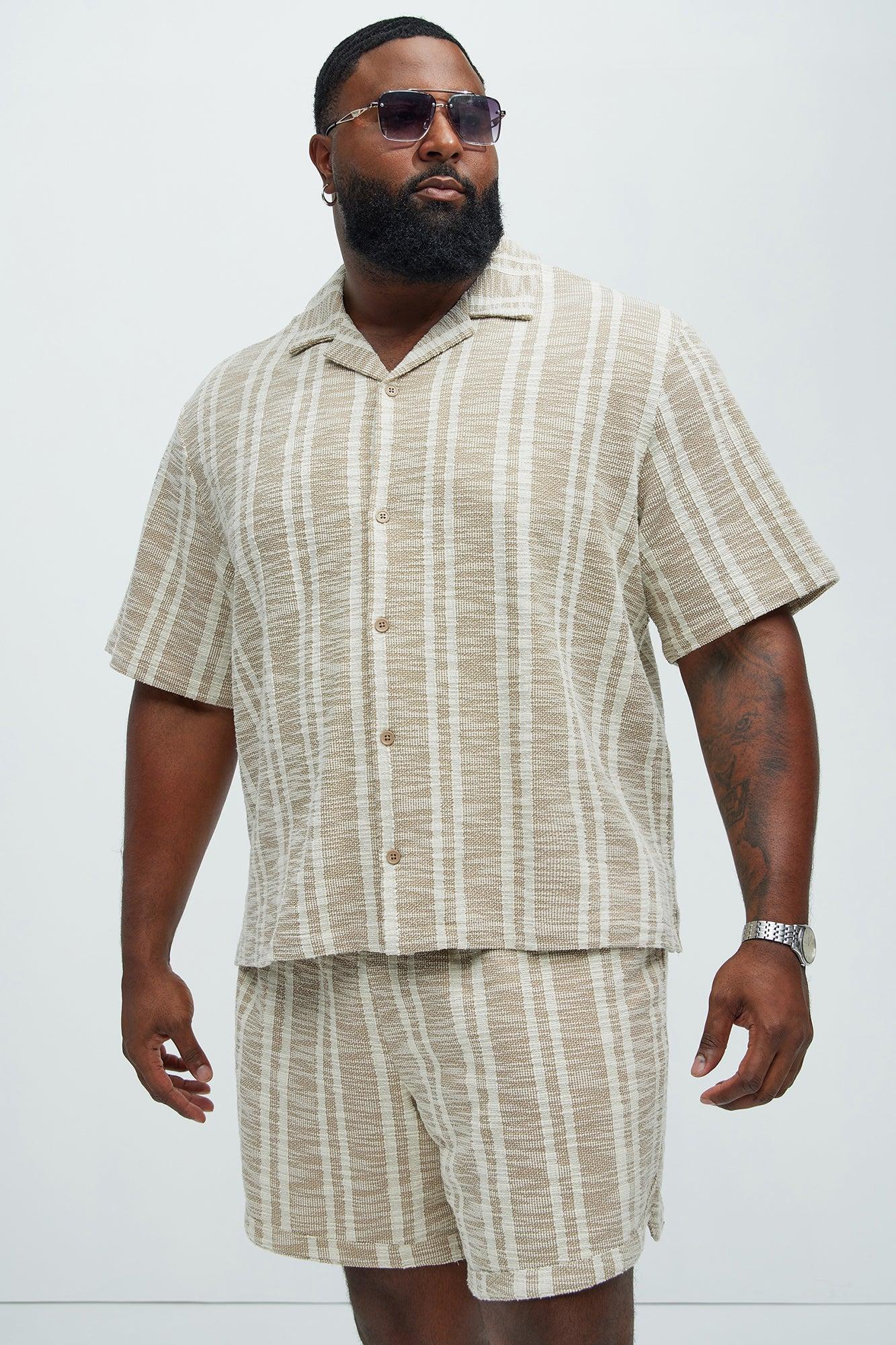 Kam Textured Shirt - Tan/Multi Product Image