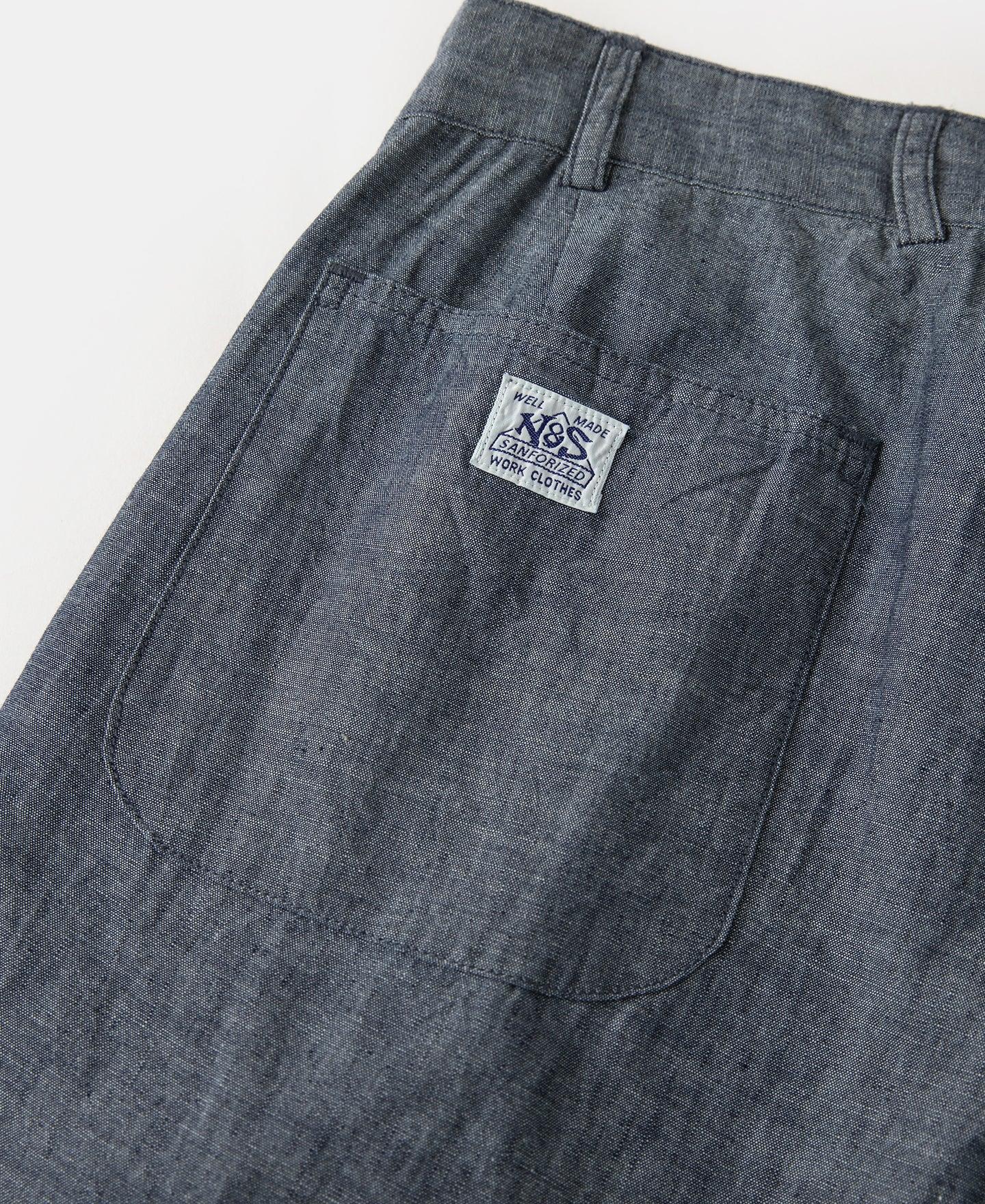 1930s Double-Pleated Chambray Pants Product Image