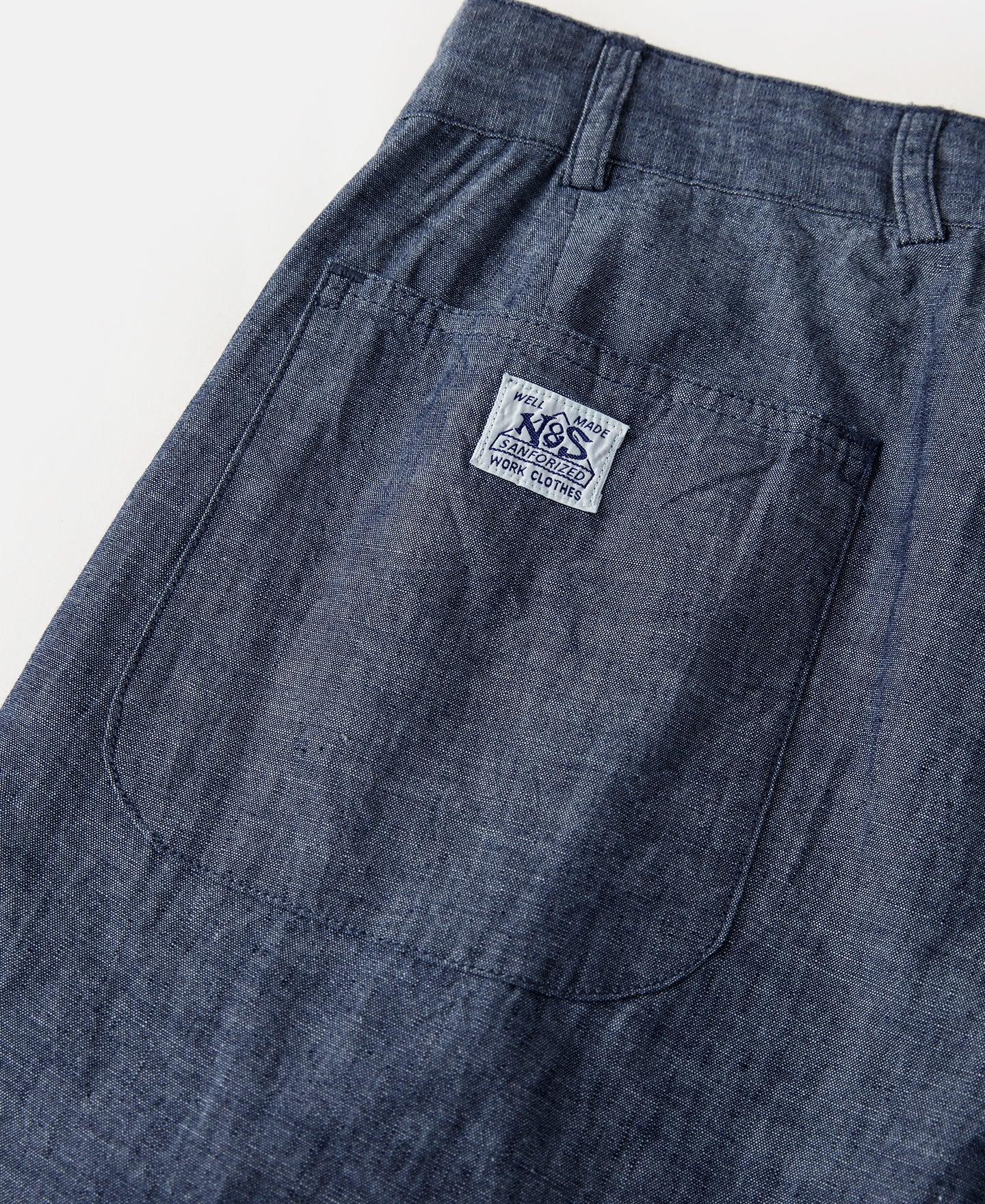1930s Double-Pleated Chambray Pants Product Image