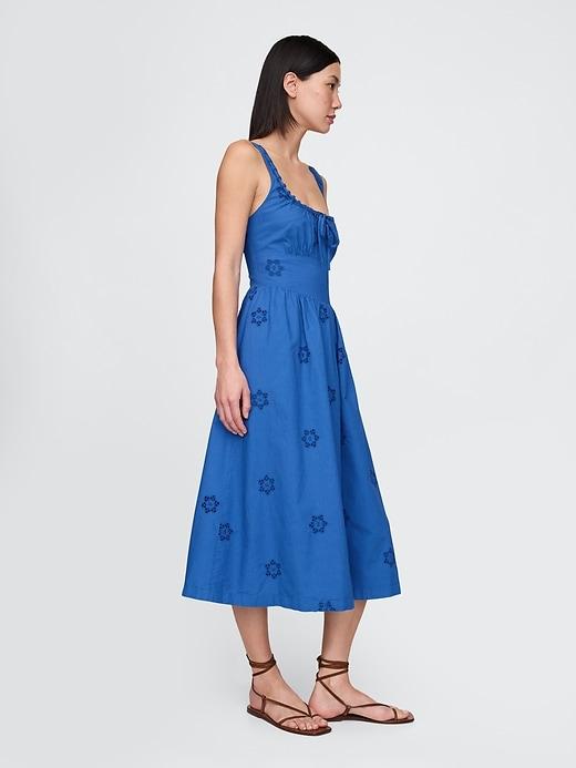 Eyelet Scoop Neck Dress Product Image