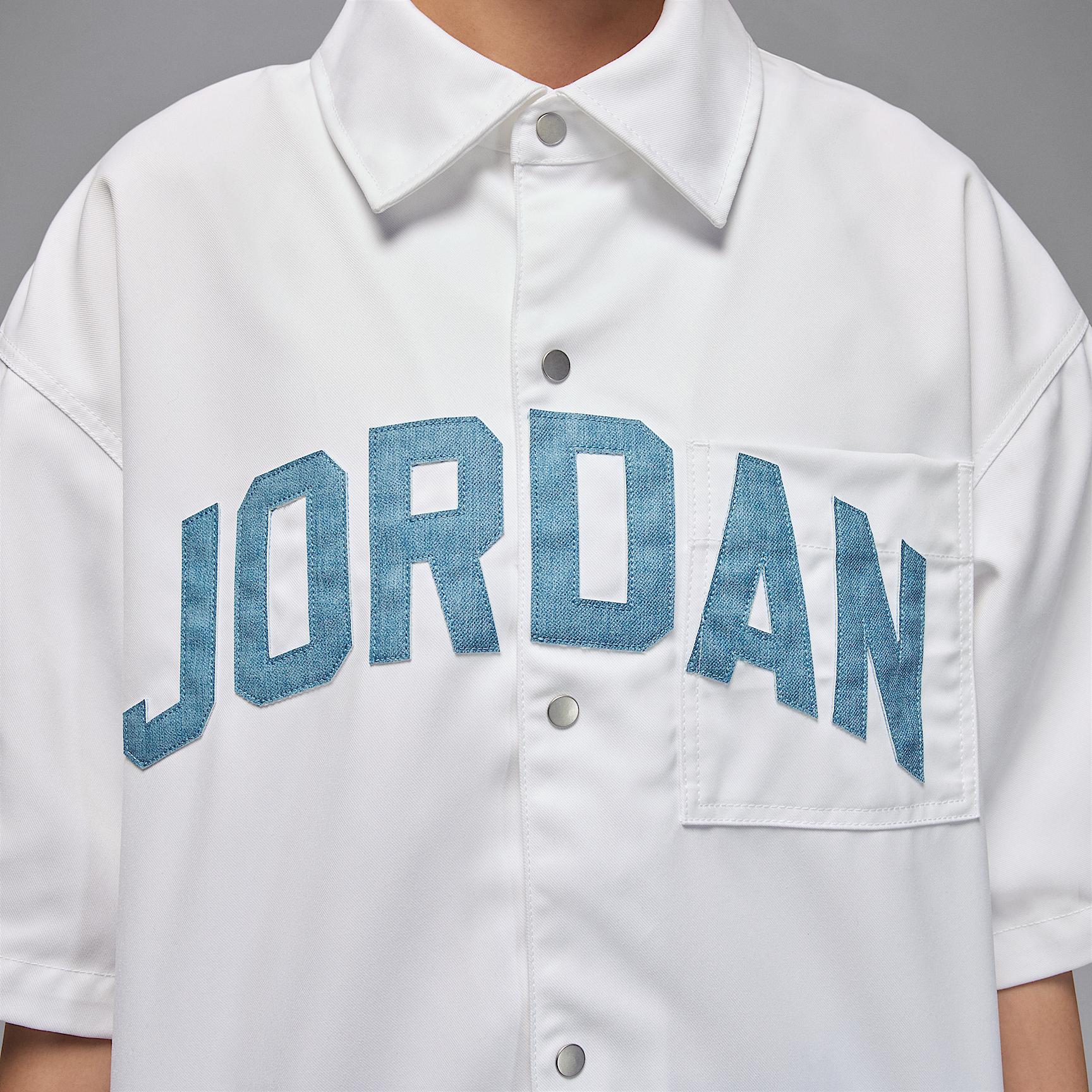 Womens Jordan Flight Woven Short-Sleeve Top | HQ9199-101 Product Image