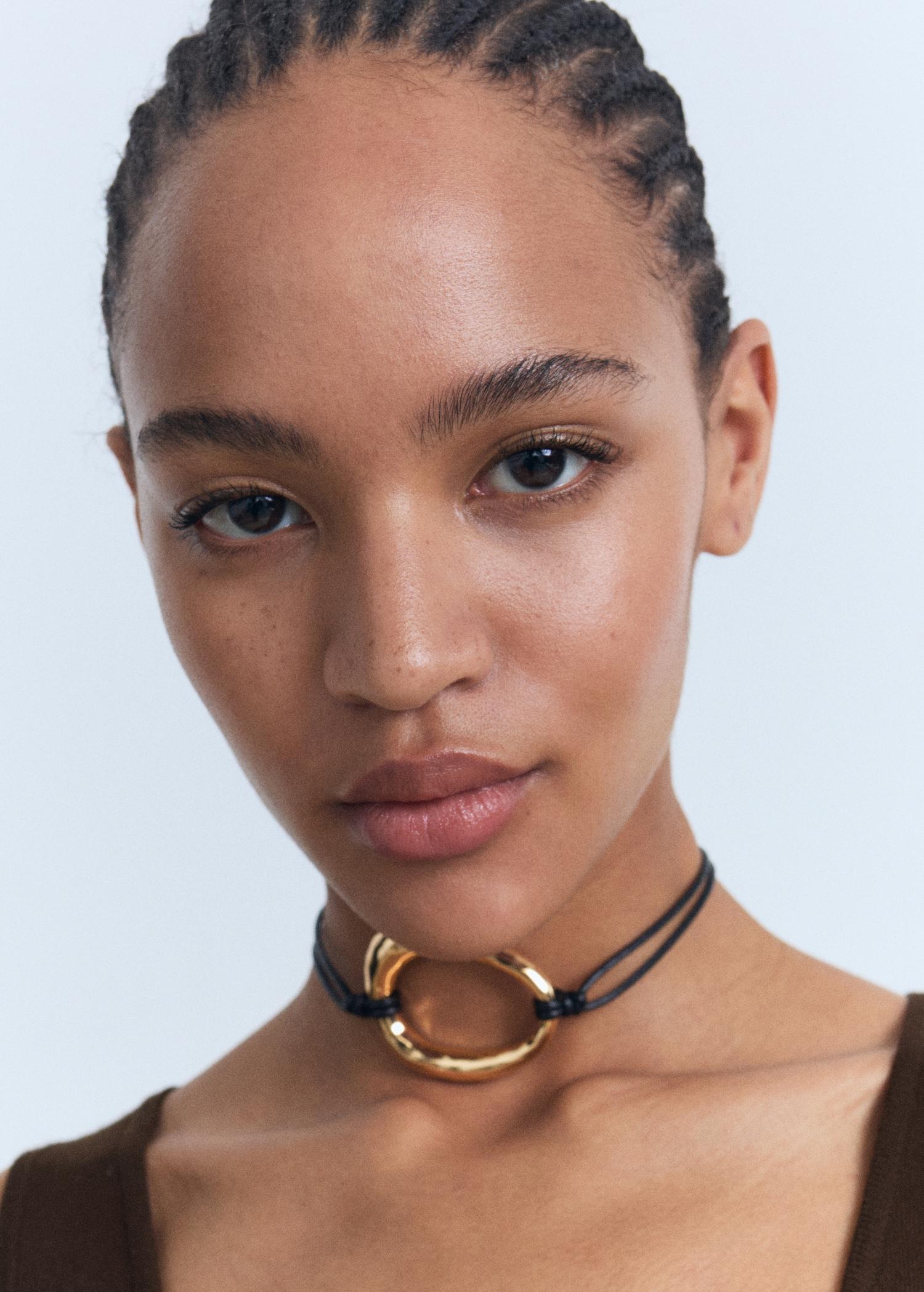 Knitted dress with bow neckline - Women | MANGO USA Product Image