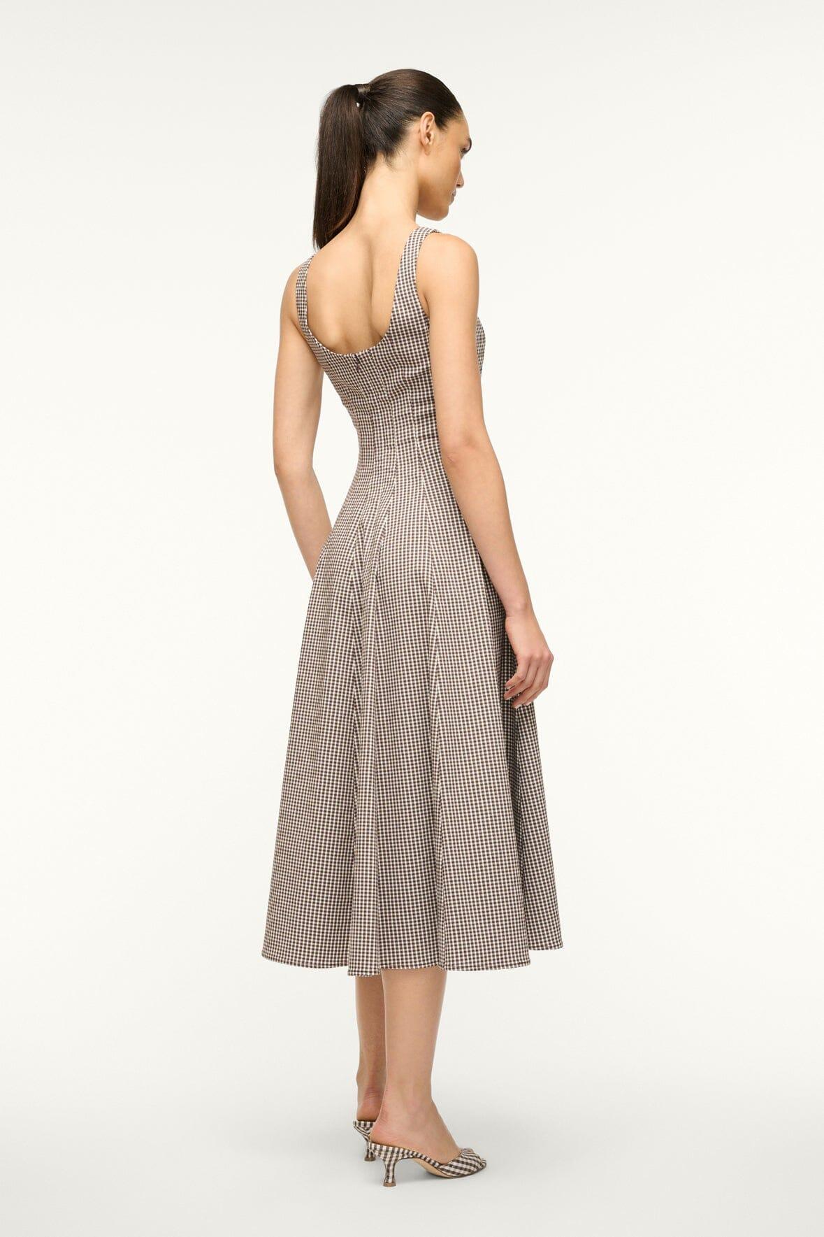 WELLS DRESS | DARK CHOCOLATE MICRO CHECK Product Image