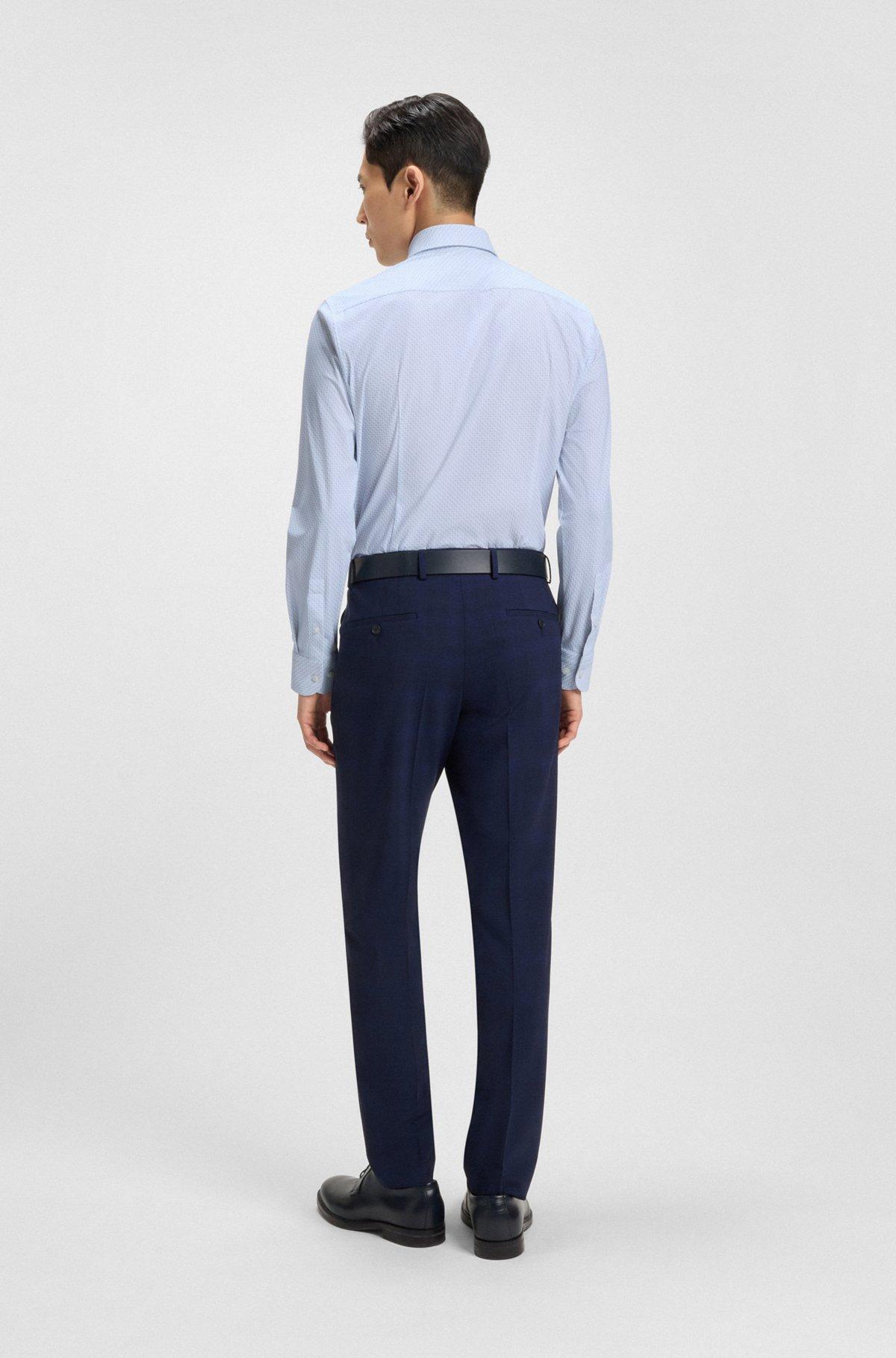 Slim-fit shirt in printed performance-stretch jersey Product Image