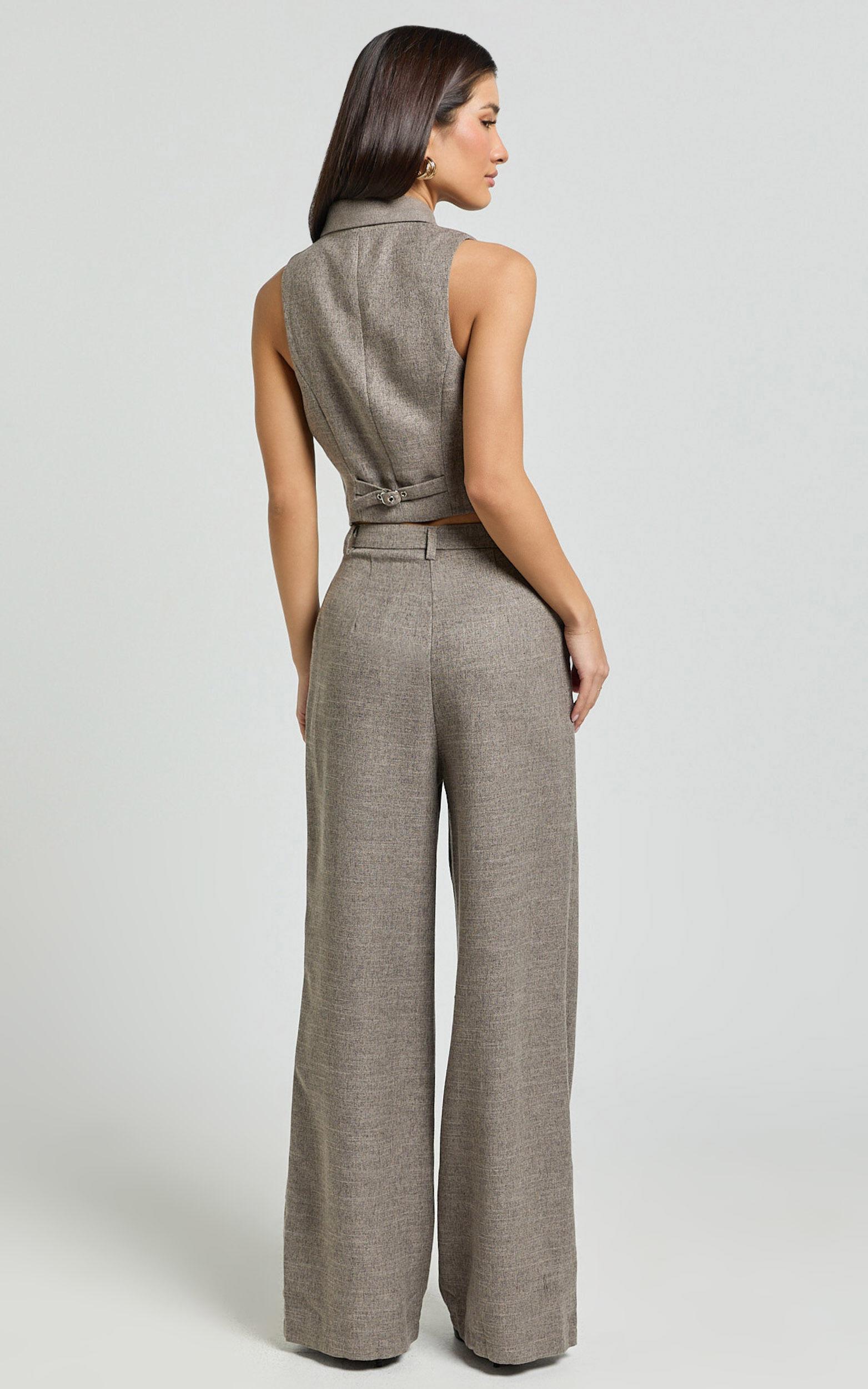 Andie Pants - High Waist Tailored Pants in Grey Product Image