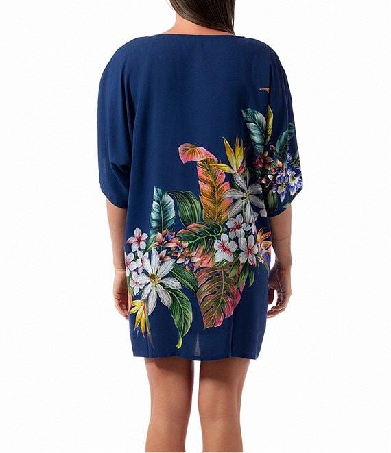 Jantzen Palm Delight Celia V-Neck Tunic Swim Cover-Up Product Image