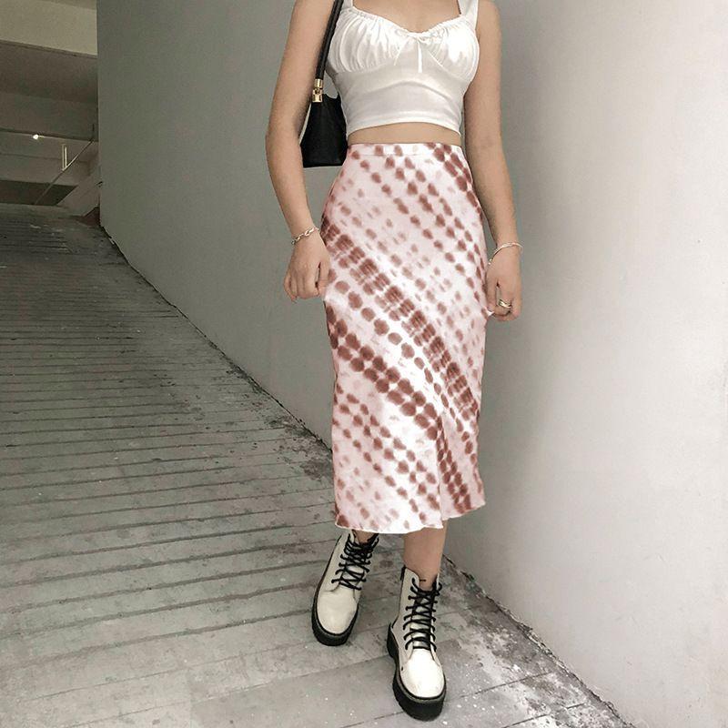 Tie-Dye Midi Pencil Skirt Product Image