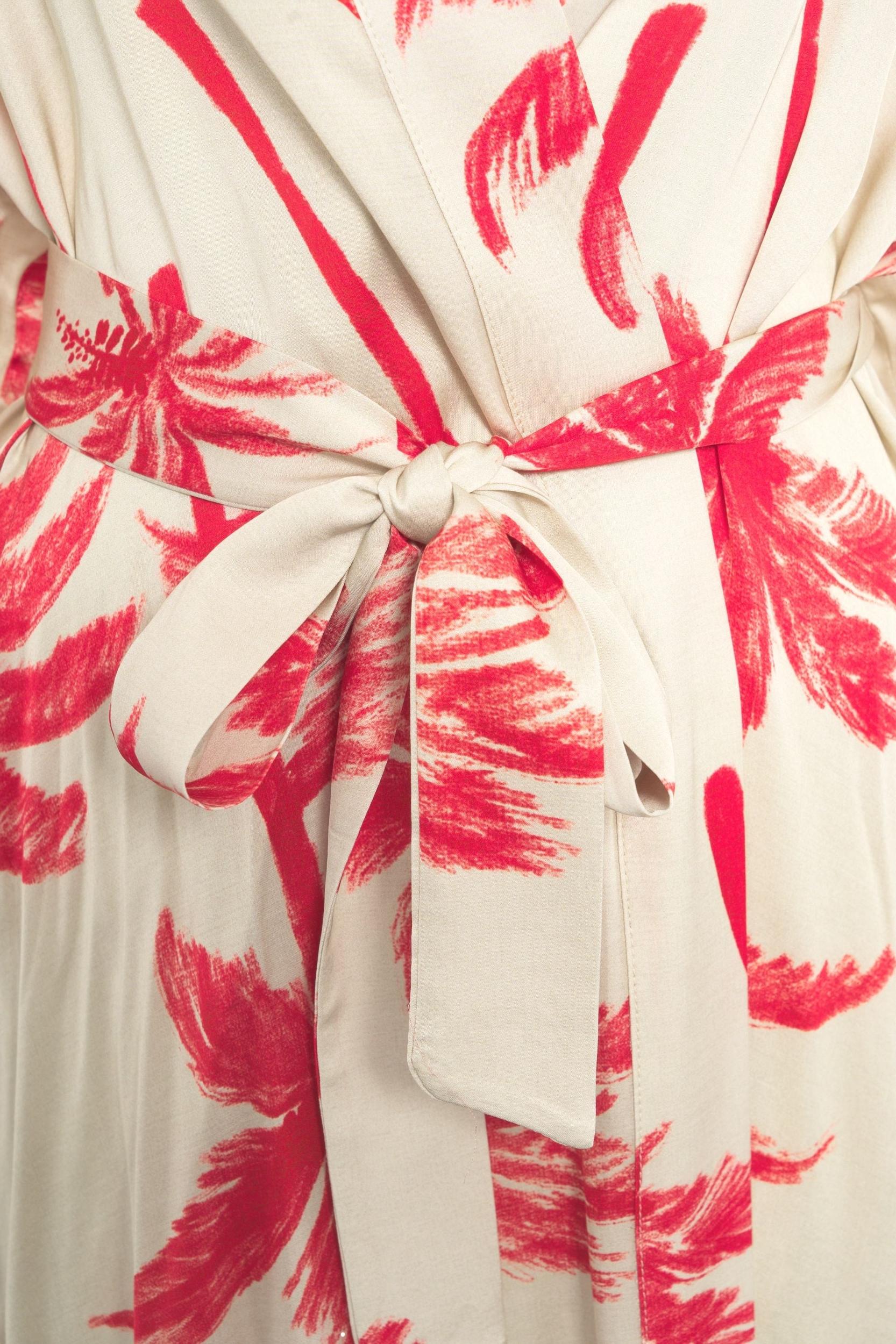 Satin kimono with print Product Image