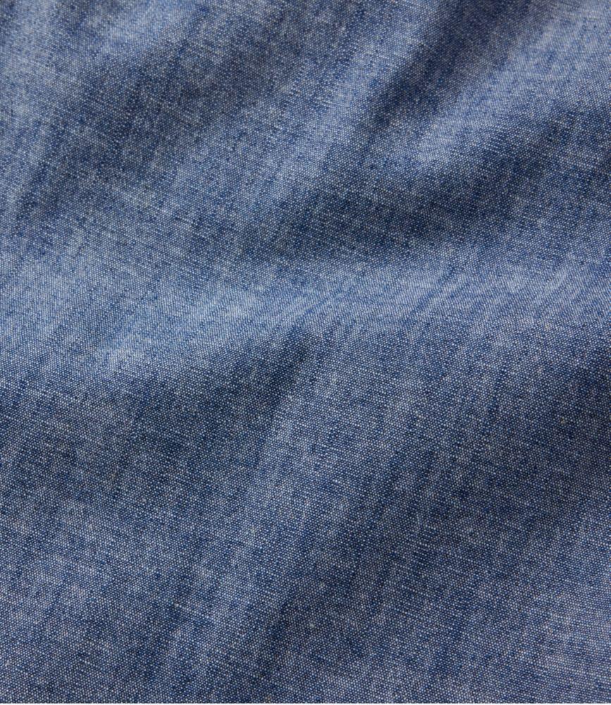 Women's Lakewashed Pull-On Chinos, Mid-Rise Wide-Leg Crop Chambray Product Image