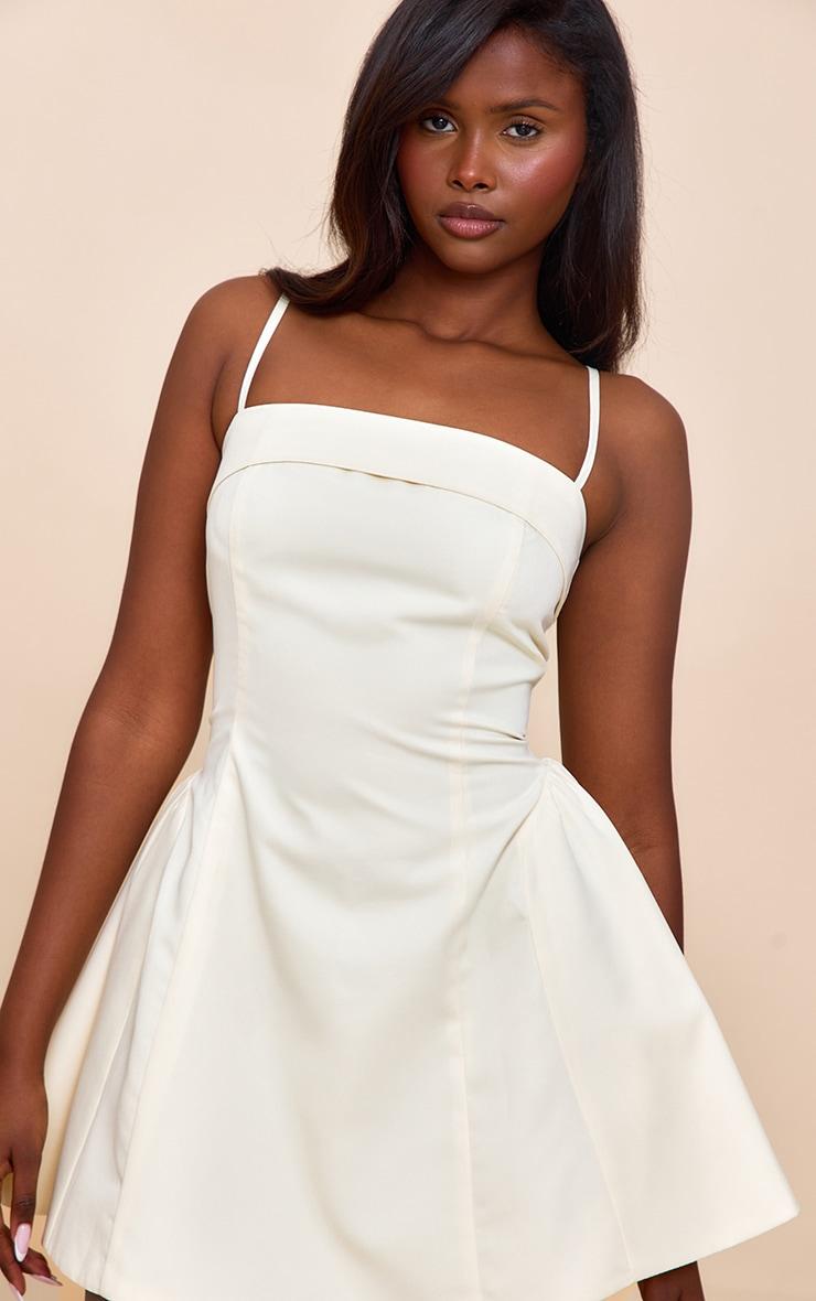 Butter Cream Structured Shift Dress Product Image