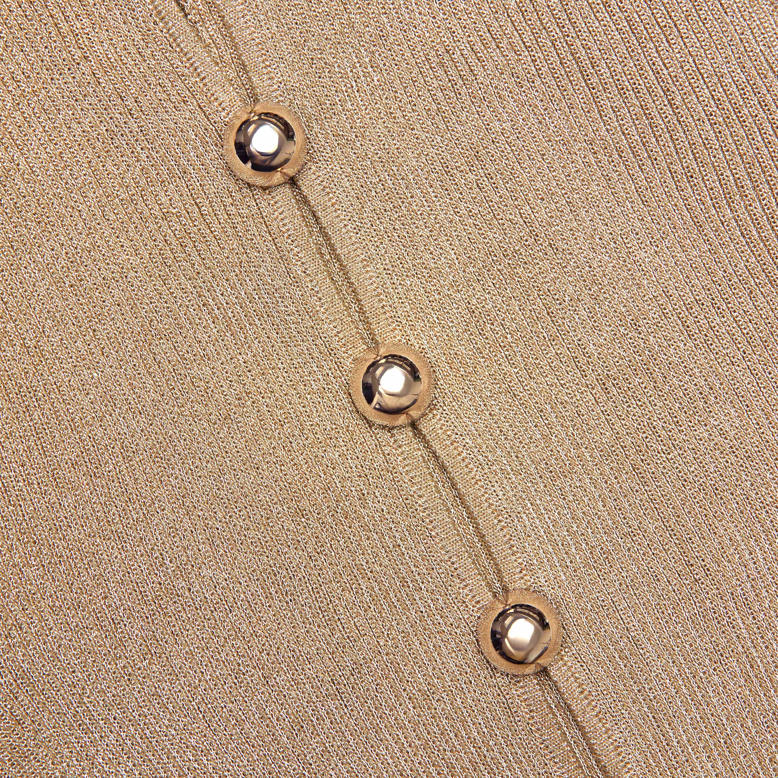 Gold Lurex Knit Maxi Dress Product Image