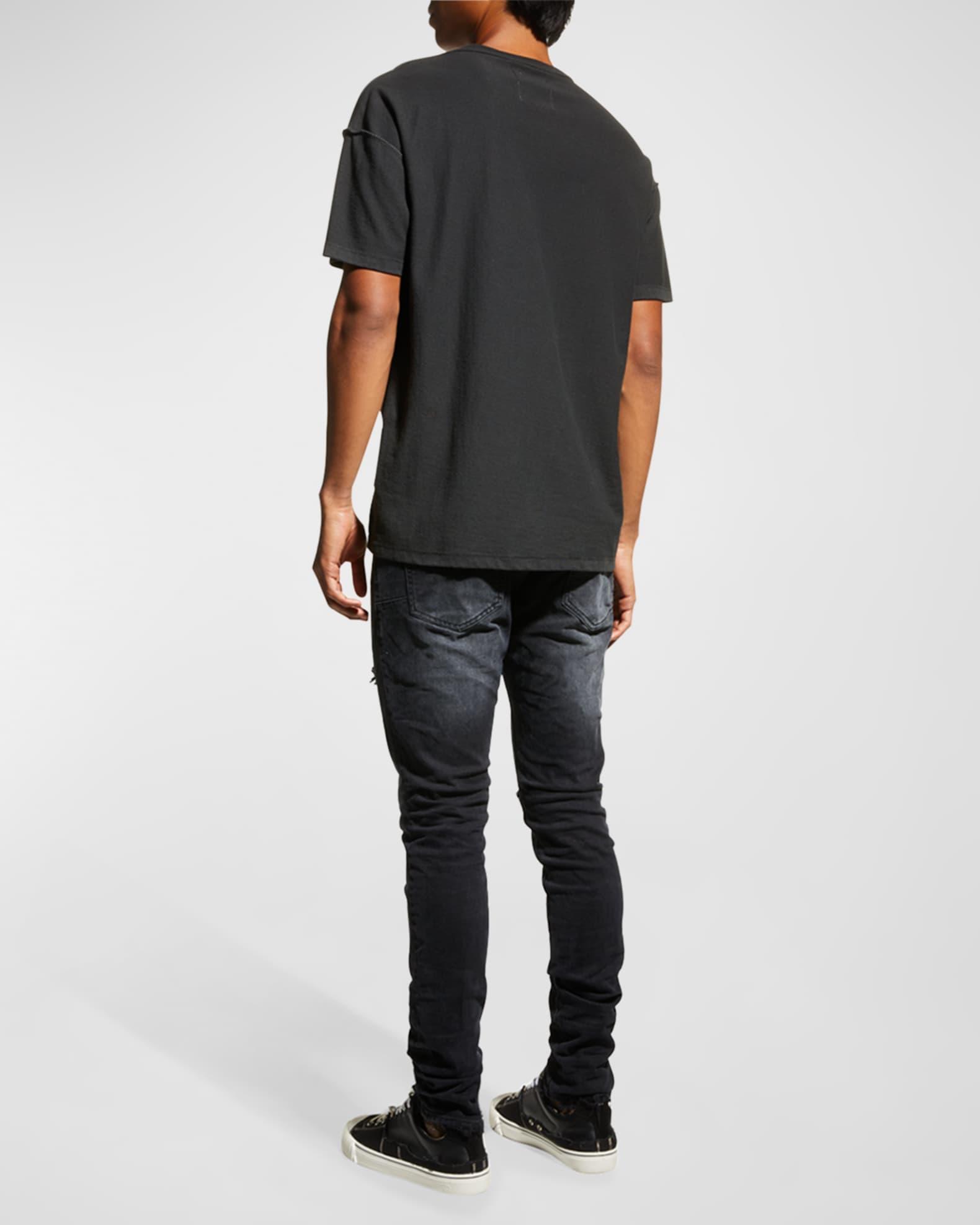 Mens P002 Over Spray Slim-Fit Jeans Product Image