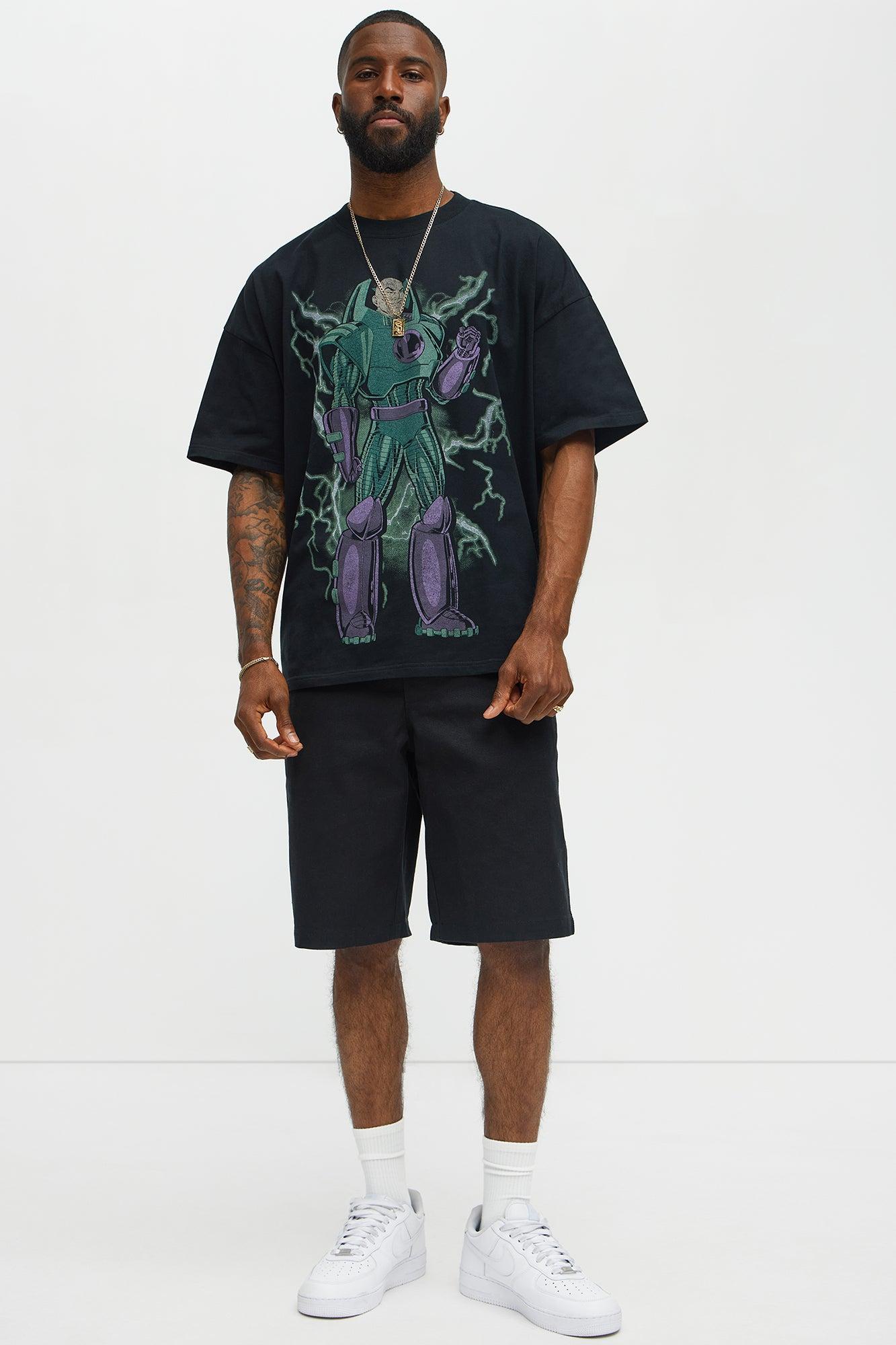 Superman Lex Luthor Oversized Short Sleeve Tee - Black Male Product Image