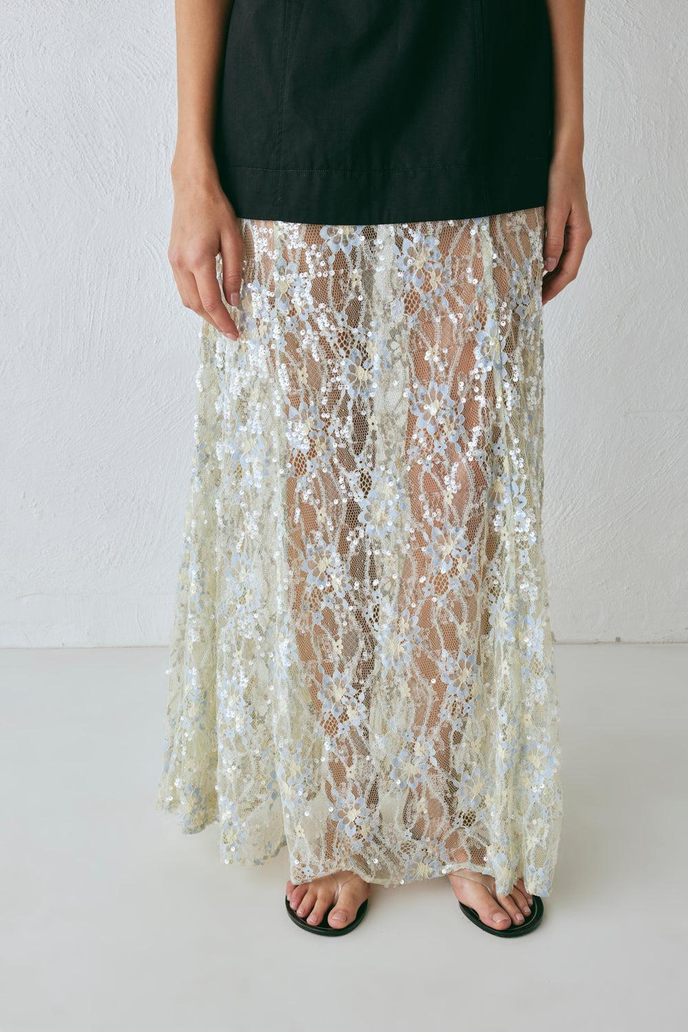 Robbie Sequin Maxi Dress Black Product Image