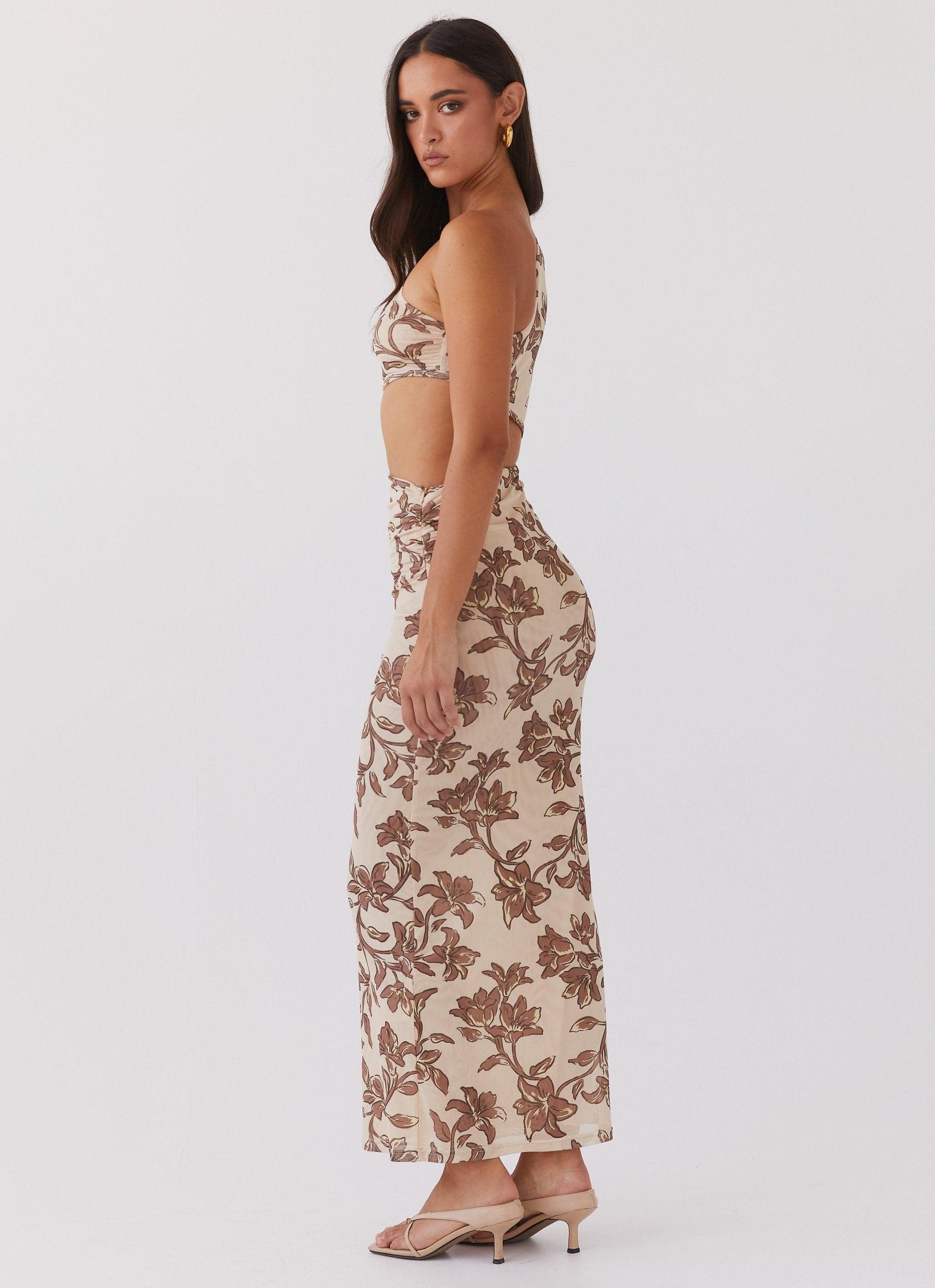 Shadows In The Sun Mesh Maxi Dress - Hazel Bloom Product Image
