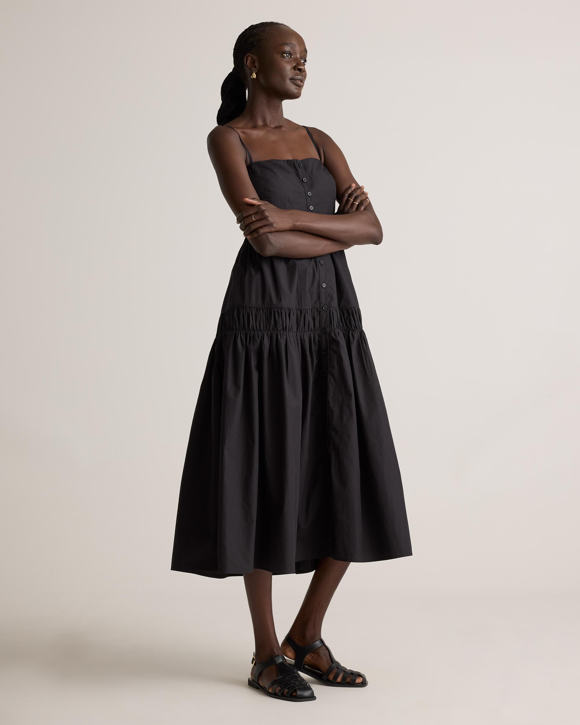 Quince | Women's Poplin Spaghetti Strap Maxi Dress Size XS, Organic Cotton Product Image