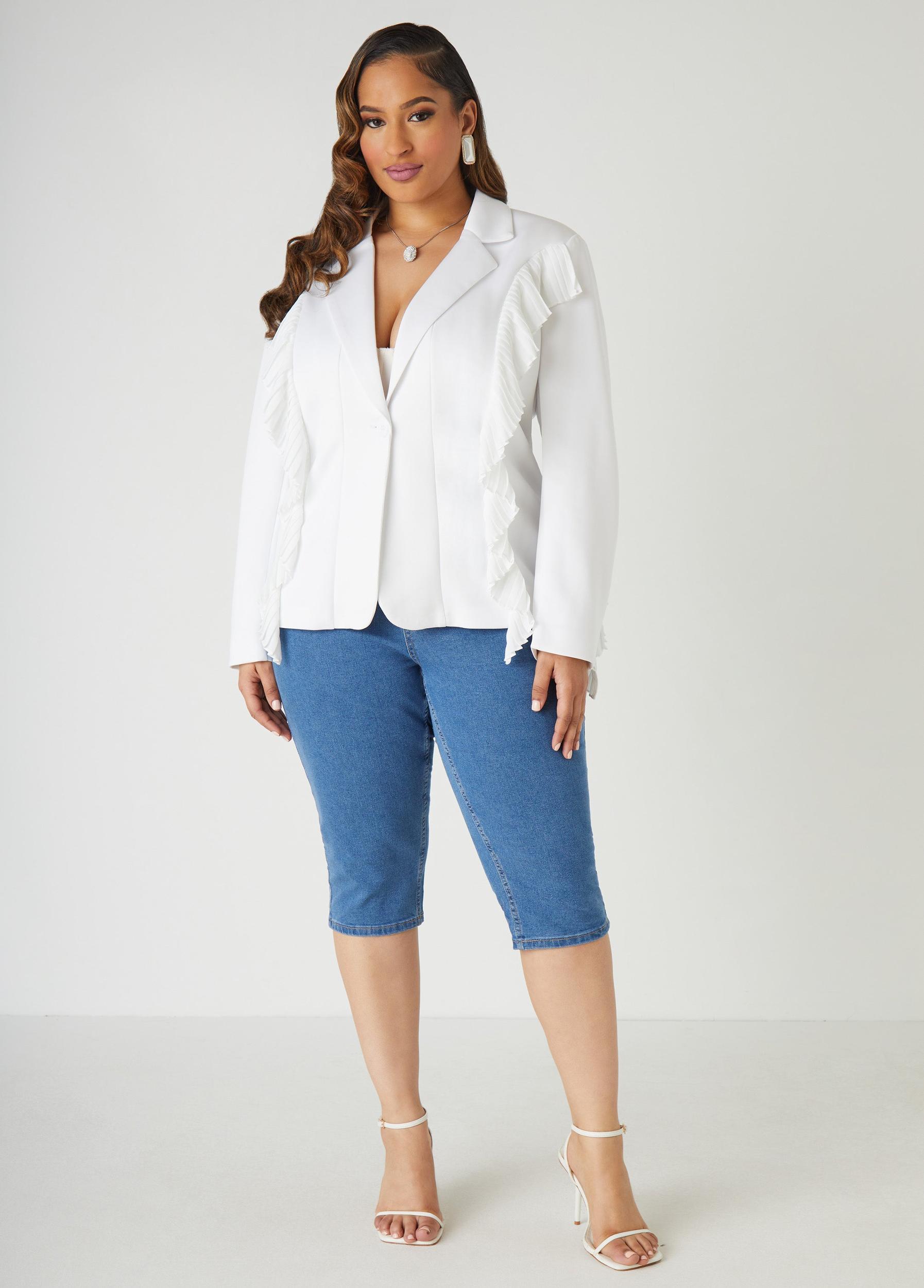 Ruffle Trimmed Blazer Product Image