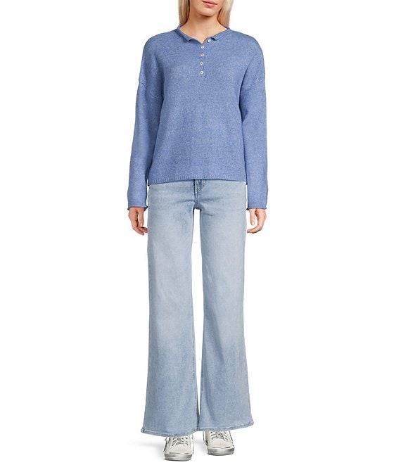 Things Between Henley Long Sleeve Sweater Product Image