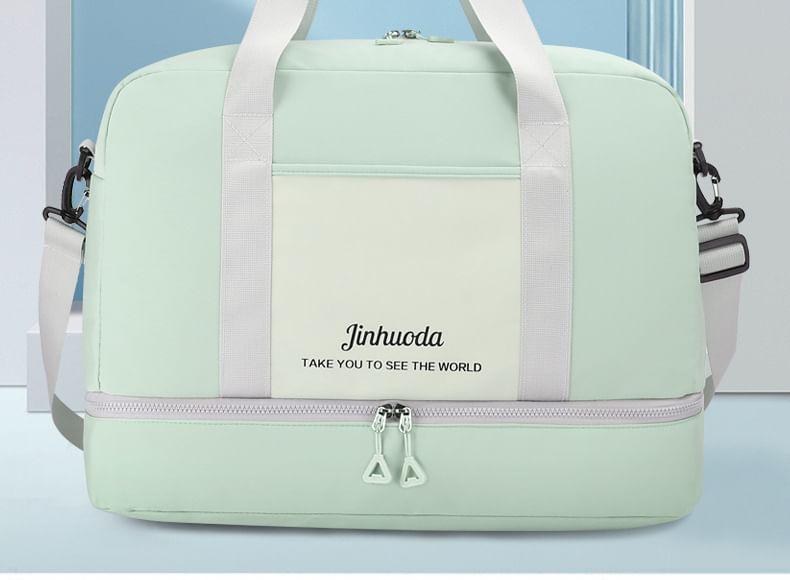 Lettering Two-Tone Carryall Bag Product Image