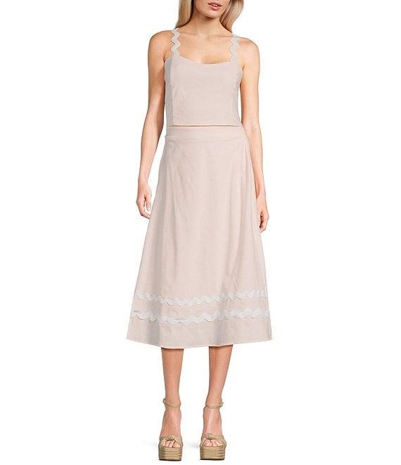 Evolutionary Ric Rac Spaghetti Strap Cropped Coordinating Tank Top Product Image