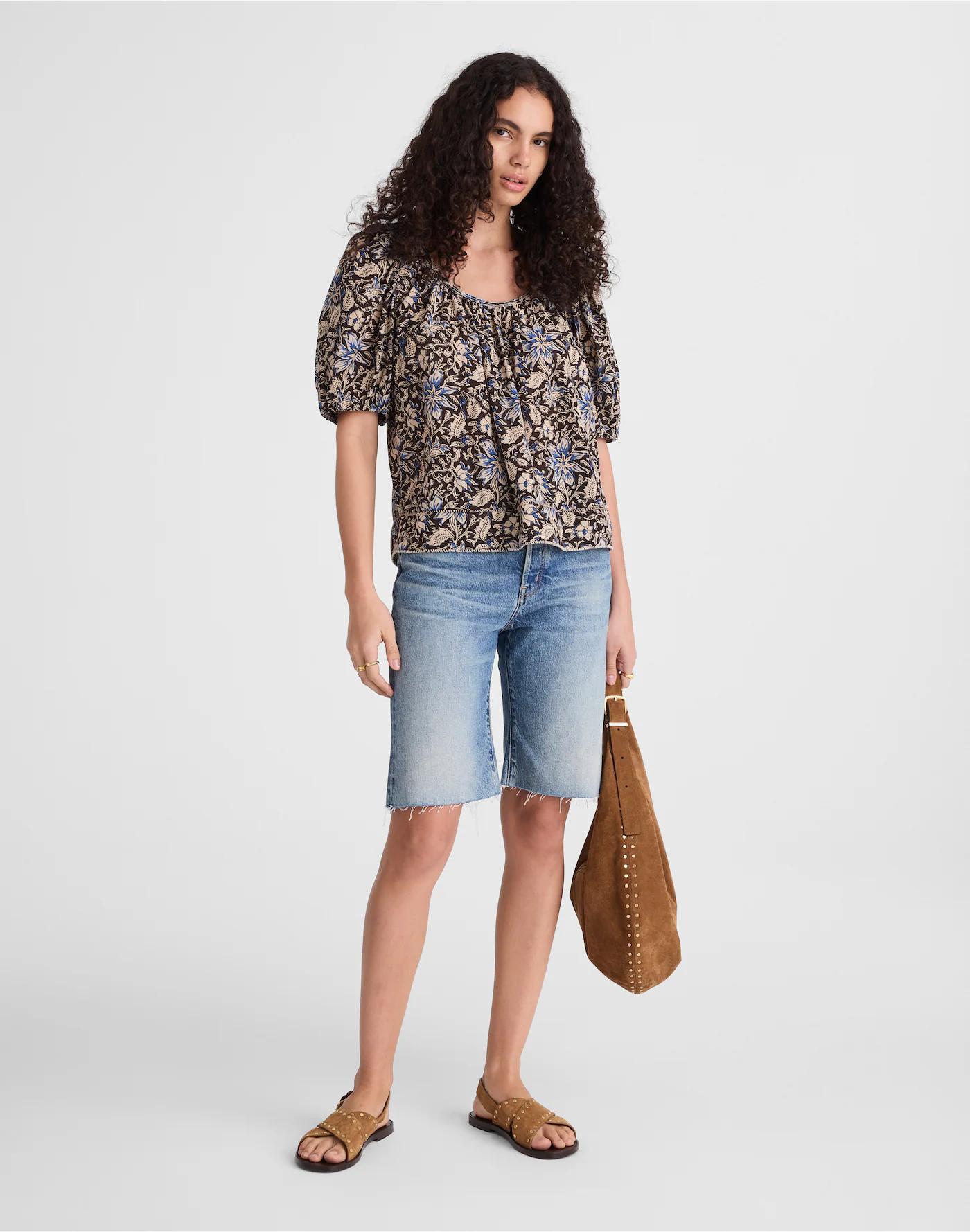 Puff-Sleeve Scoopneck Top Product Image