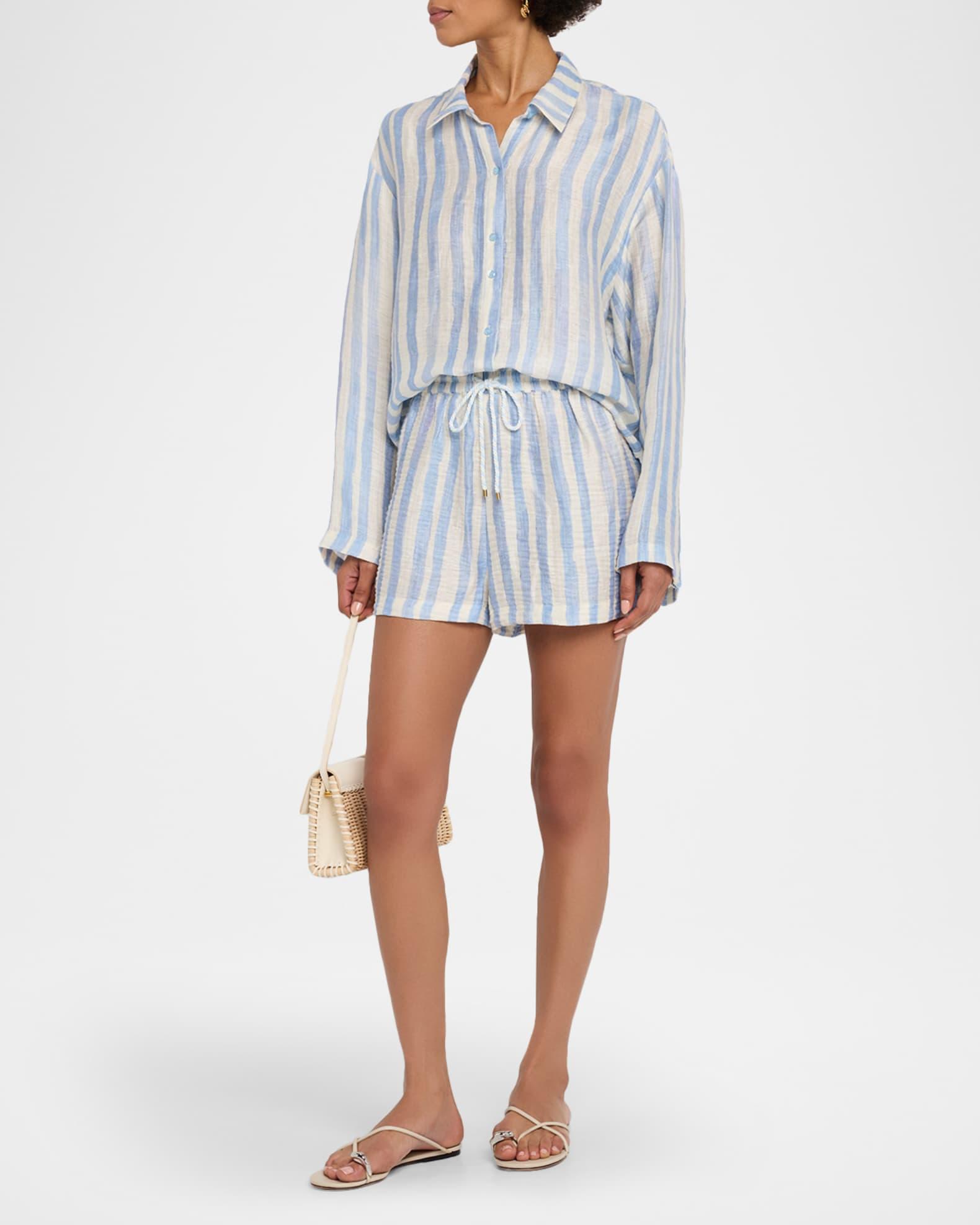 Nico Oversized Striped Beach Shirt Product Image