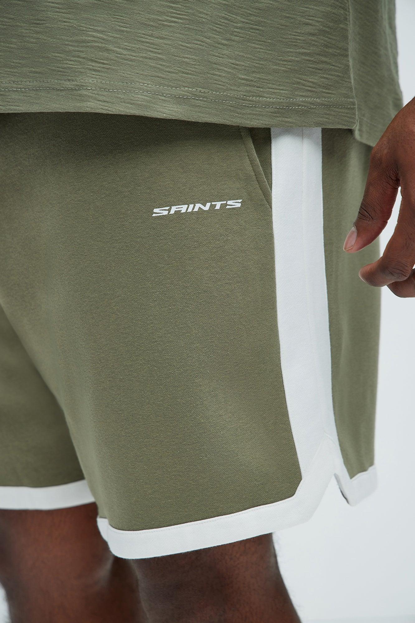 Tyson Contrast Warm Up Shorts - Olive/combo Product Image