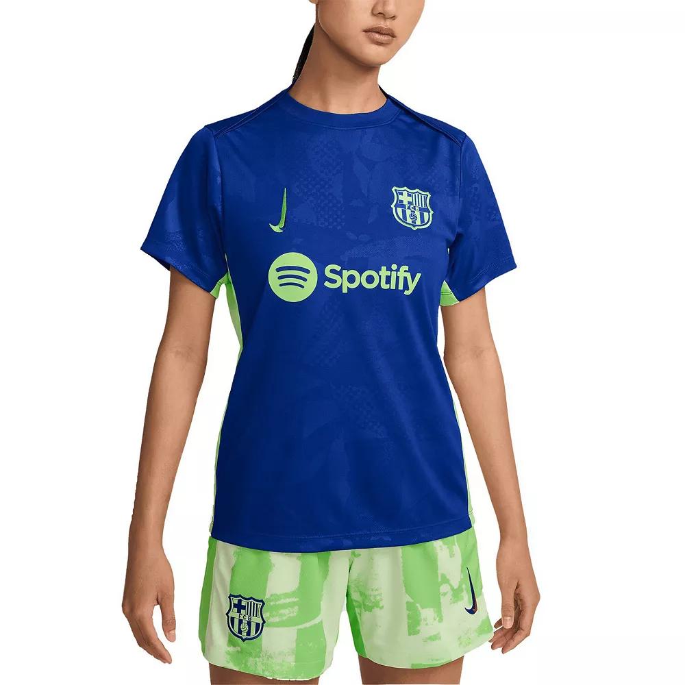 Women's Nike  Royal Barcelona 2024/25 Academy Pro Pre-Match Top, Size: Large, Bar Blue Product Image