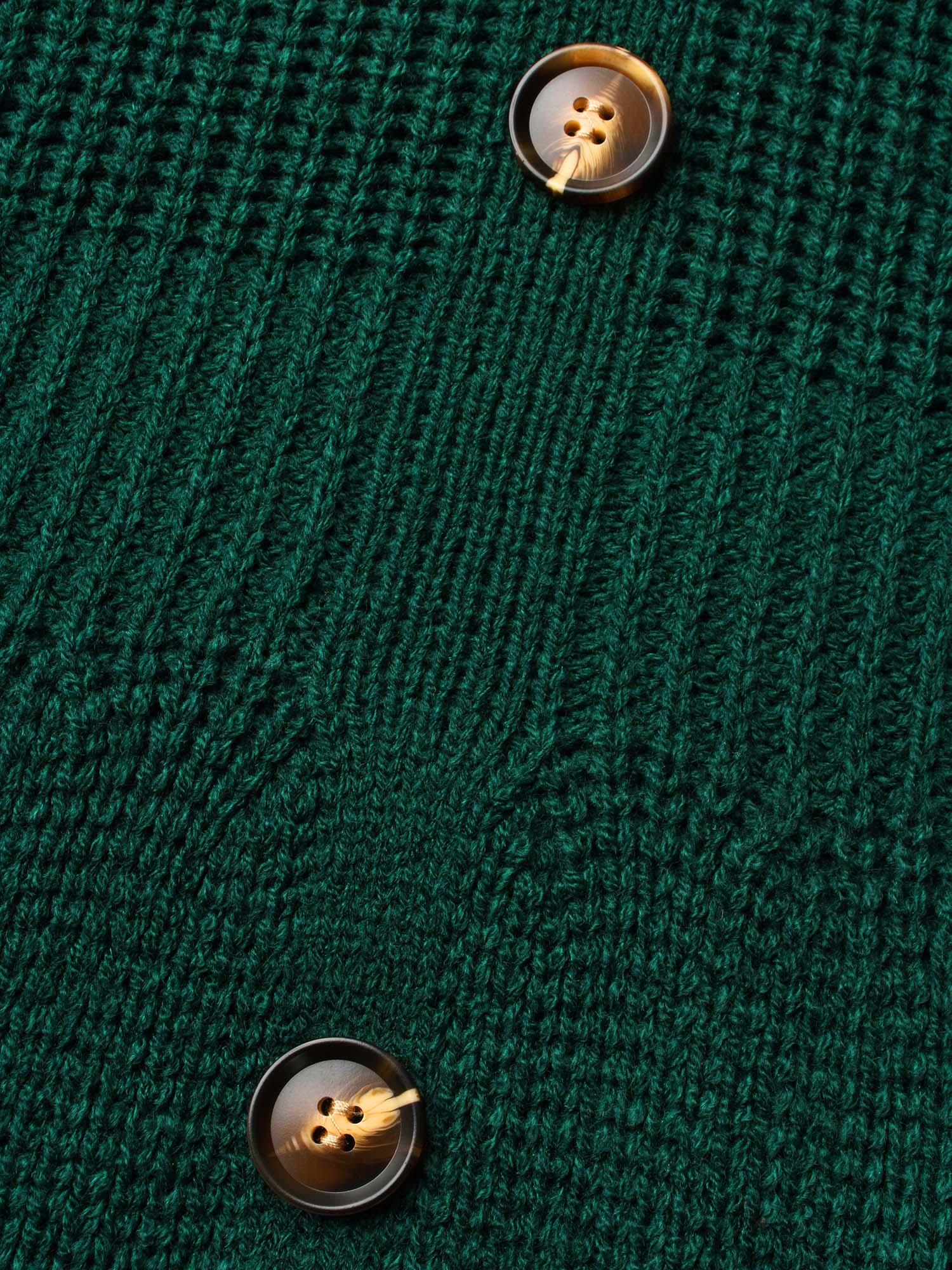 Raglan Sleeve Textured Button Detailing Dress Female Product Image