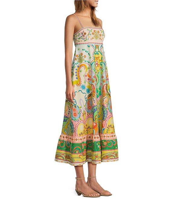 Antonio Melani Anne Printed Square Neck Sleeveless A-Line Dress Product Image