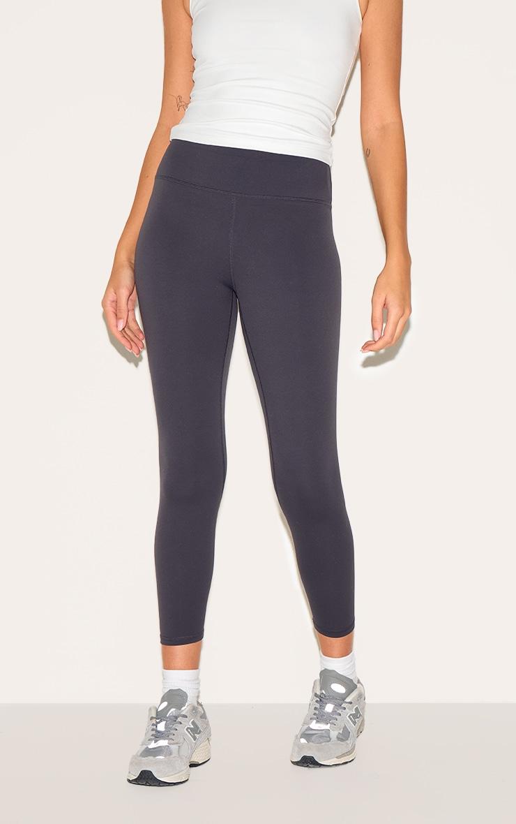 Charcoal Sculpt Cropped Gym Leggings Product Image