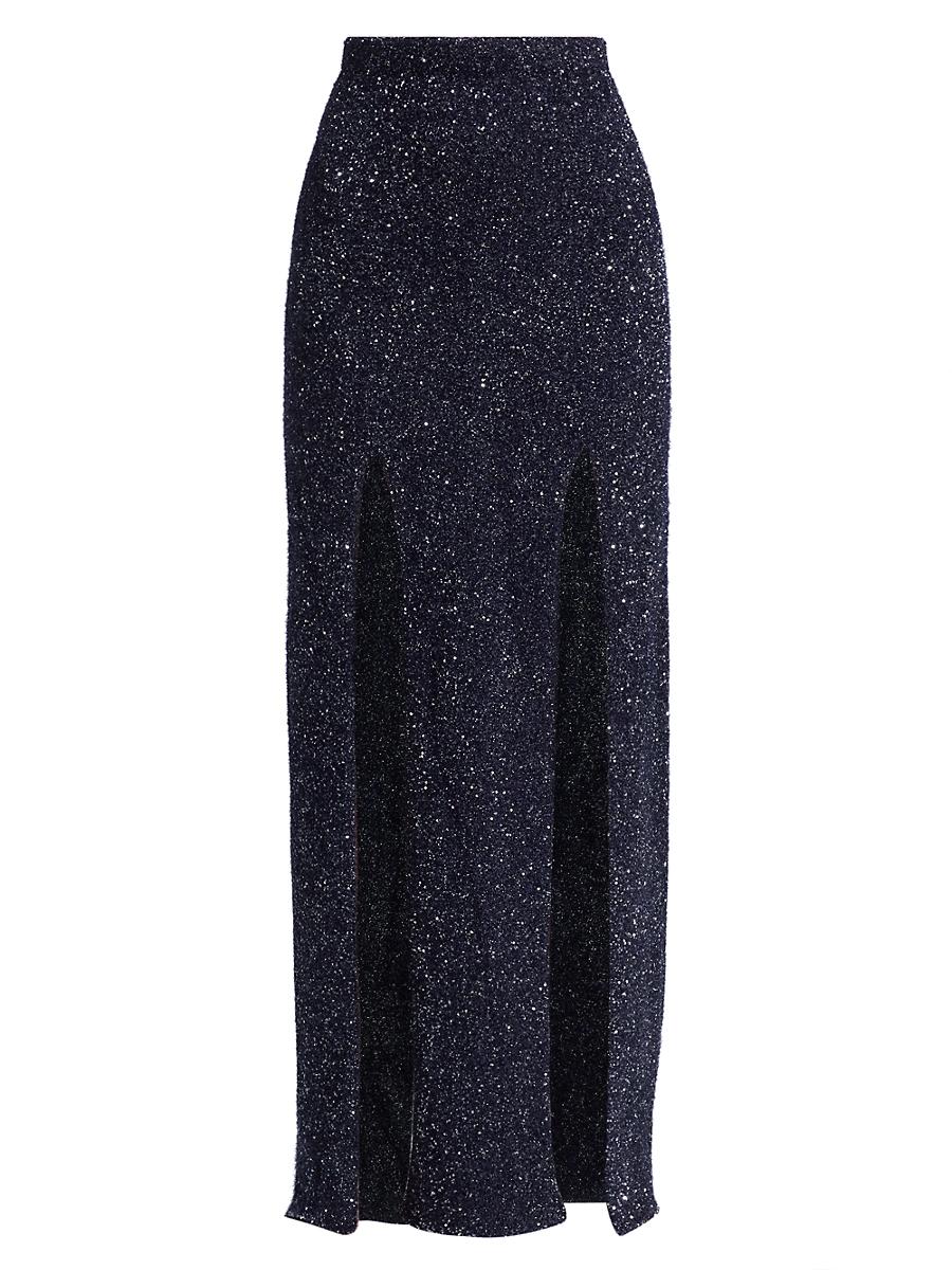 Womens Technical Sequin Maxi Skirt Product Image