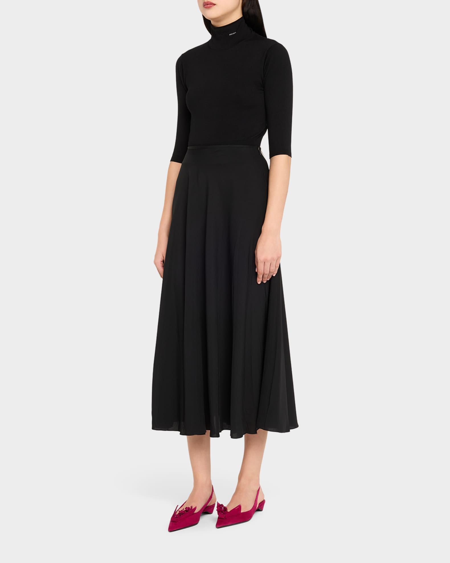 Suede Flower Slingback Pumps Product Image