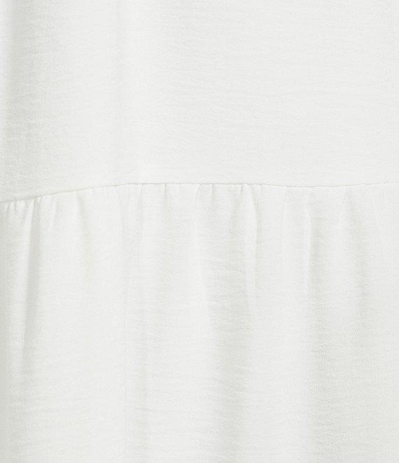 GB Tie Neck Short Sleeve Tiered Maxi Dress Product Image